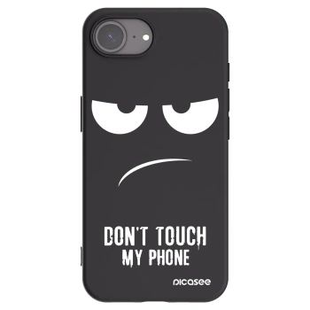 Picasee Μαύρη θήκη σιλικόνης για Apple iPhone 17e - Don't Touch My Phone