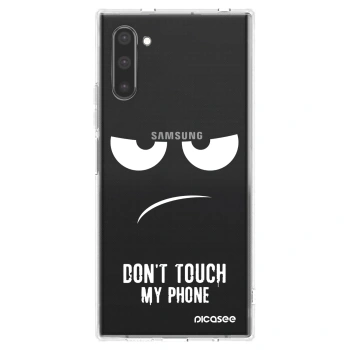 Picasee διαφανής θήκη σιλικόνης Samsung Galaxy Note 10 N970F - Don't Touch My Phone
