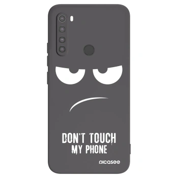 Picasee Μαύρη θήκη σιλικόνης για Xiaomi Redmi Note 8 - Don't Touch My Phone
