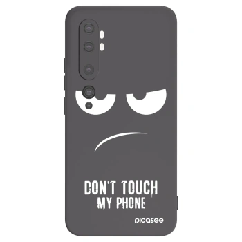 Picasee Μαύρη θήκη σιλικόνης για Xiaomi Mi Note 10 (Pro) - Don't Touch My Phone