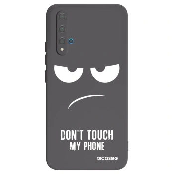 Picasee Μαύρη θήκη σιλικόνης για Huawei Nova 5T - Don't Touch My Phone