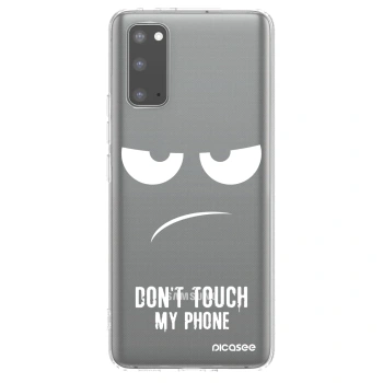 Picasee διαφανής θήκη σιλικόνης Samsung Galaxy S20 G980F - Don't Touch My Phone