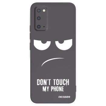 Picasee Μαύρη θήκη σιλικόνης για Samsung Galaxy S20 G980F - Don't Touch My Phone