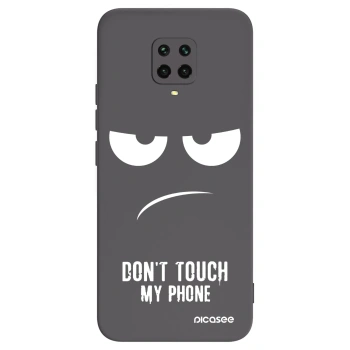 Picasee Μαύρη θήκη σιλικόνης για Xiaomi Redmi Note 9 Pro - Don't Touch My Phone