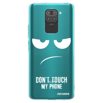 Picasee Μαύρη θήκη σιλικόνης για Xiaomi Redmi Note 9 - Don't Touch My Phone