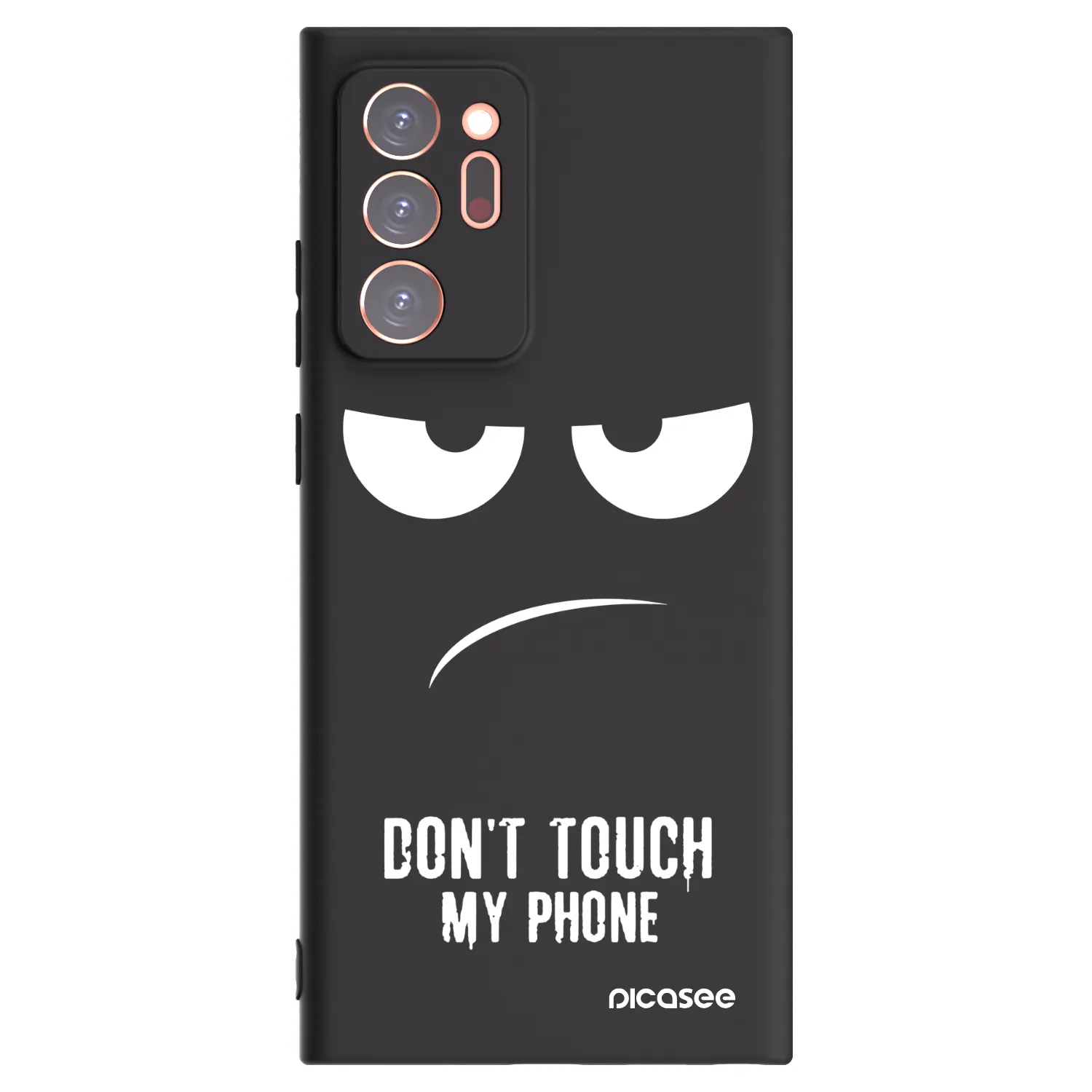 Picasee Μαύρη θήκη σιλικόνης για Samsung Galaxy Note 20 Ultra - Don't Touch My Phone
