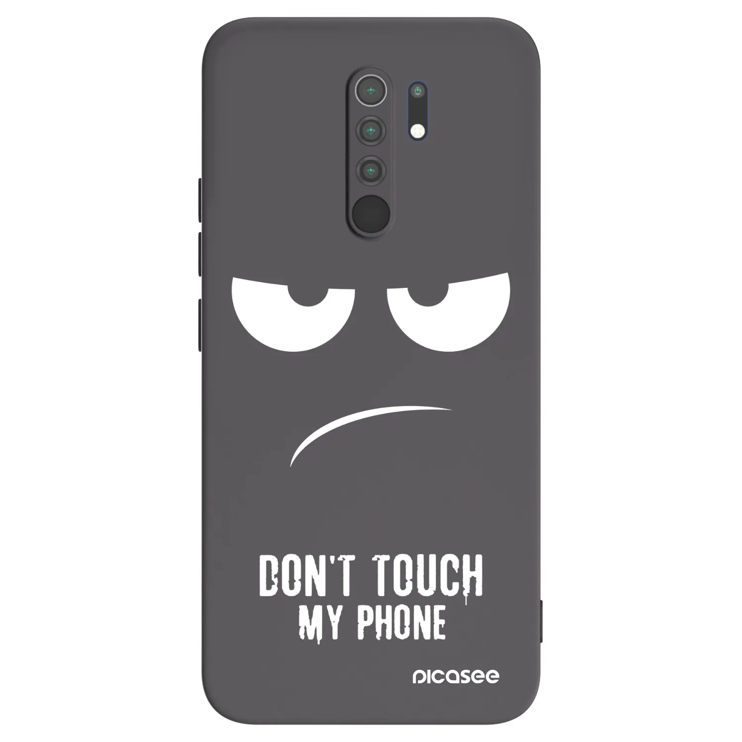 Picasee Μαύρη θήκη σιλικόνης για Xiaomi Redmi 9 - Don't Touch My Phone