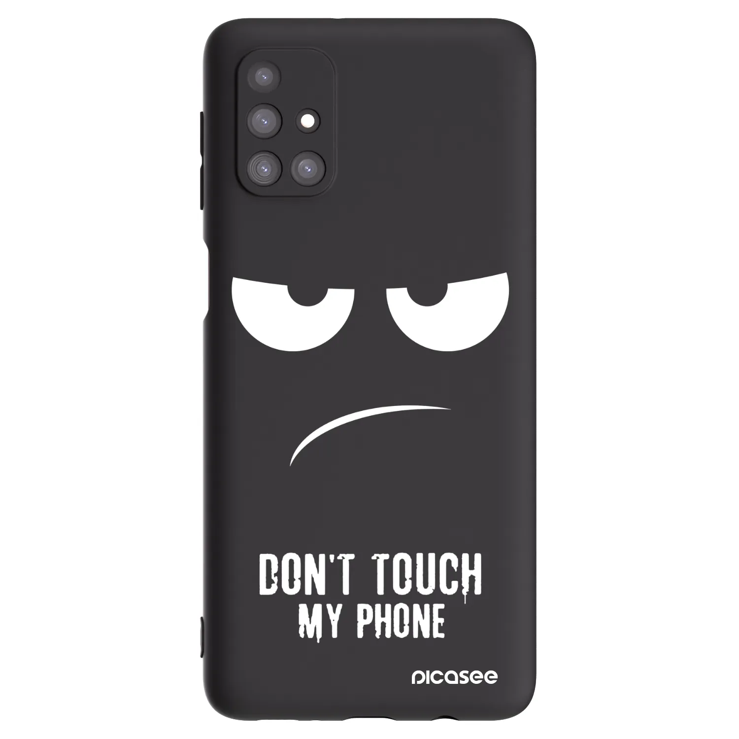 Picasee Μαύρη θήκη σιλικόνης για Samsung Galaxy M31s - Don't Touch My Phone