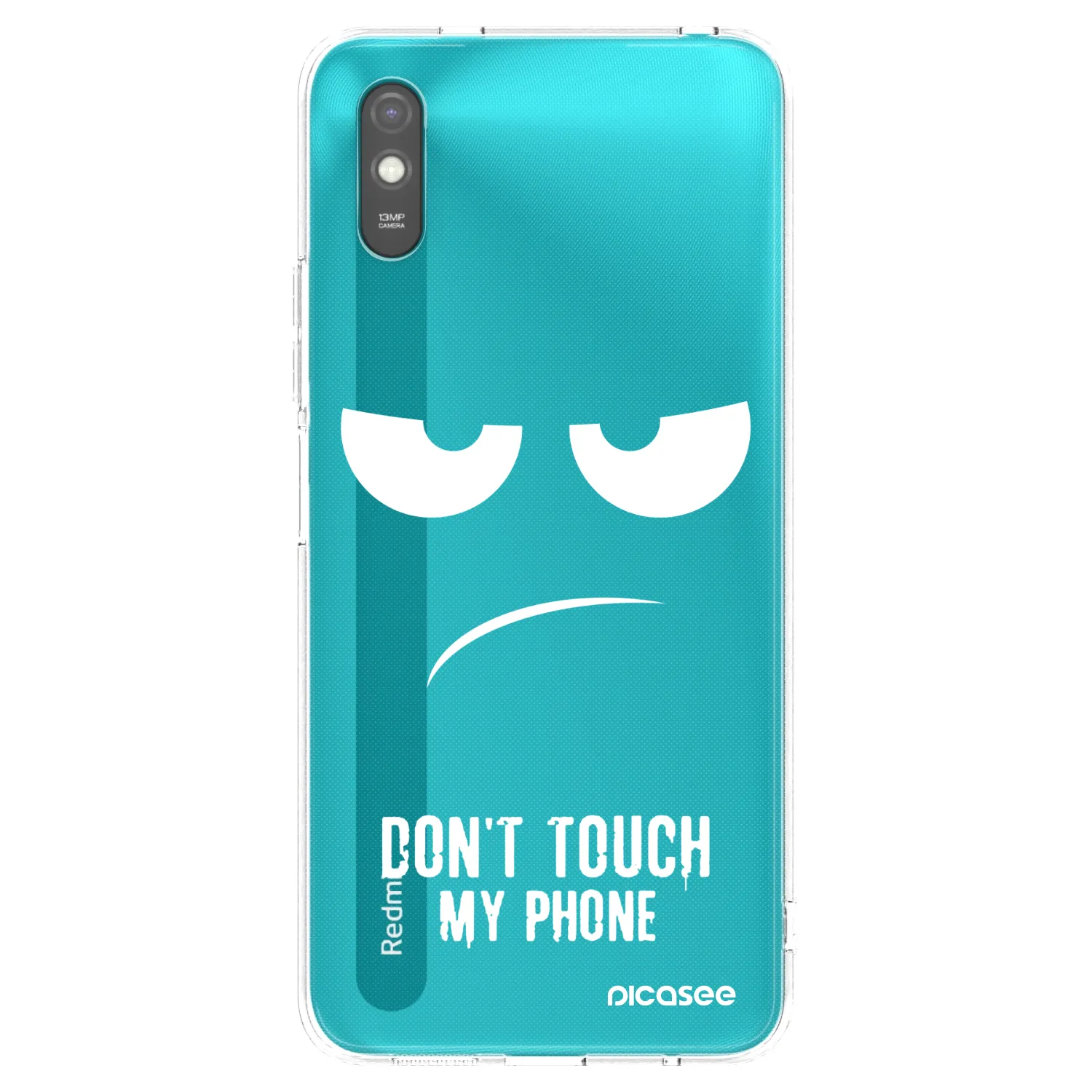 Picasee Μαύρη θήκη σιλικόνης για Xiaomi Redmi 9A - Don't Touch My Phone