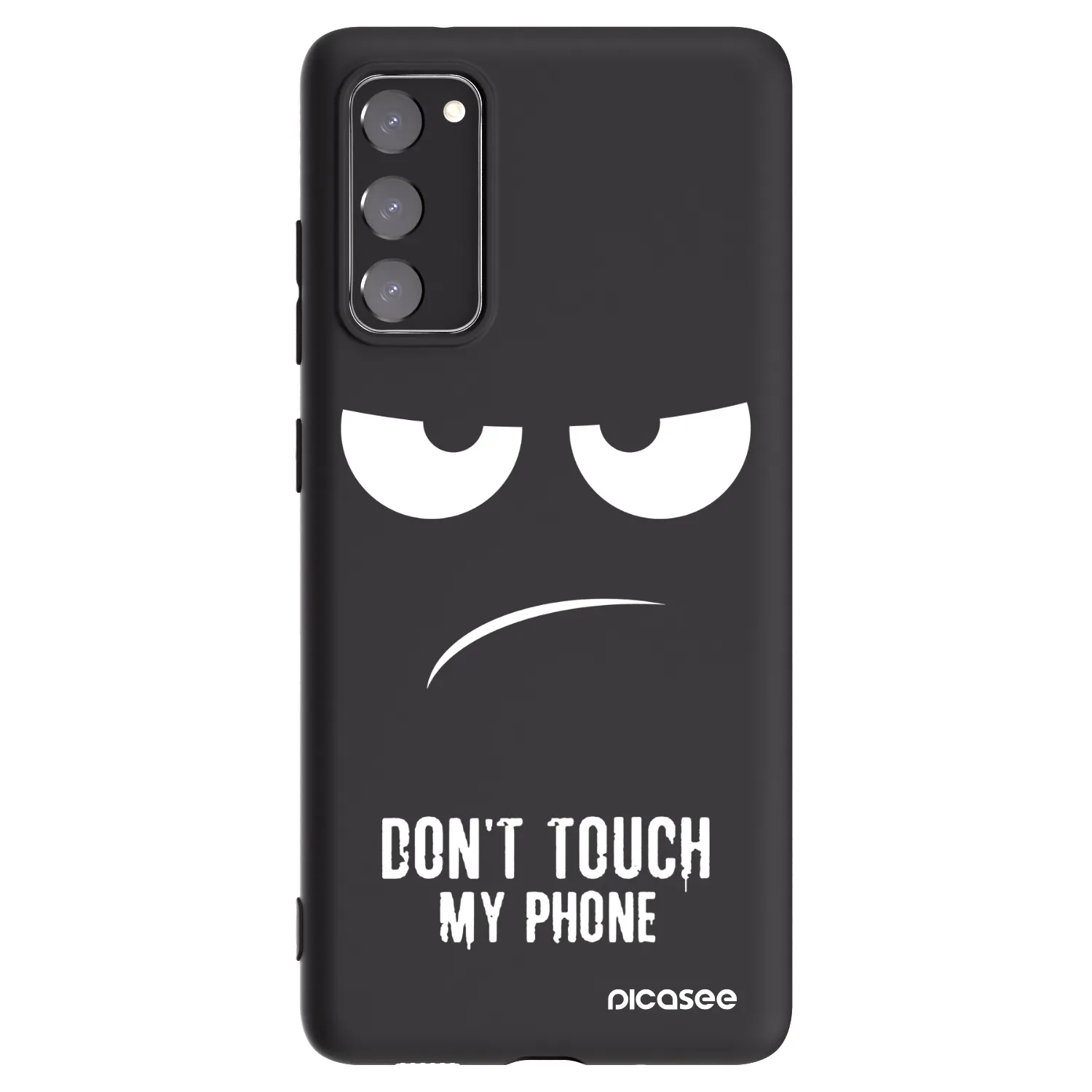 Picasee Μαύρη θήκη σιλικόνης για Samsung Galaxy S20 FE - Don't Touch My Phone