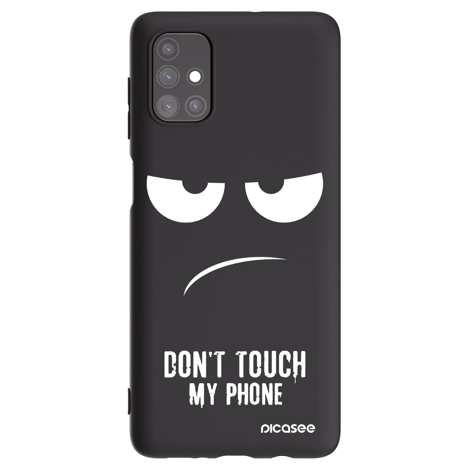 Picasee Μαύρη θήκη σιλικόνης για Samsung Galaxy M51 M515F - Don't Touch My Phone
