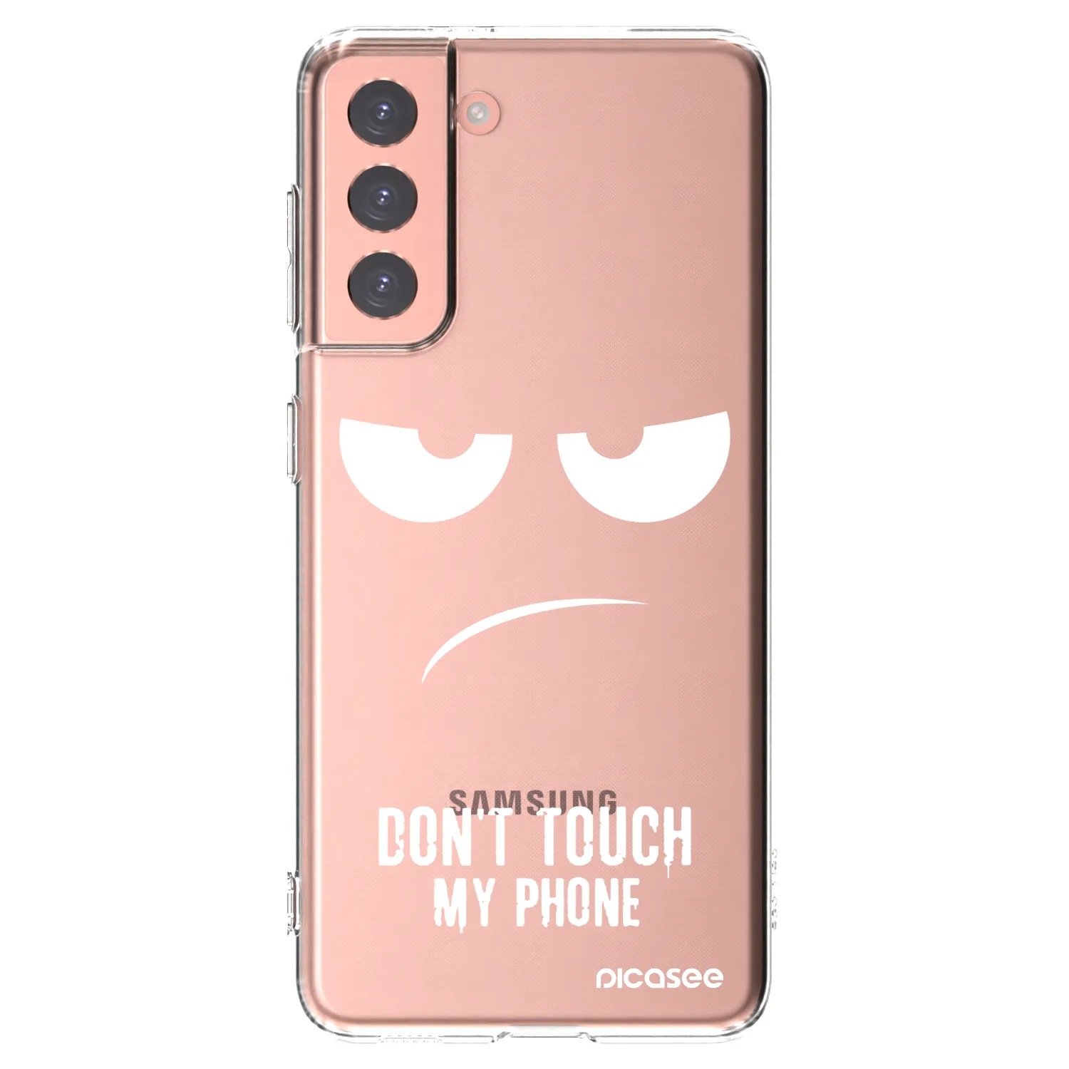 Picasee διαφανής θήκη σιλικόνης Samsung Galaxy S21 5G G991B - Don't Touch My Phone
