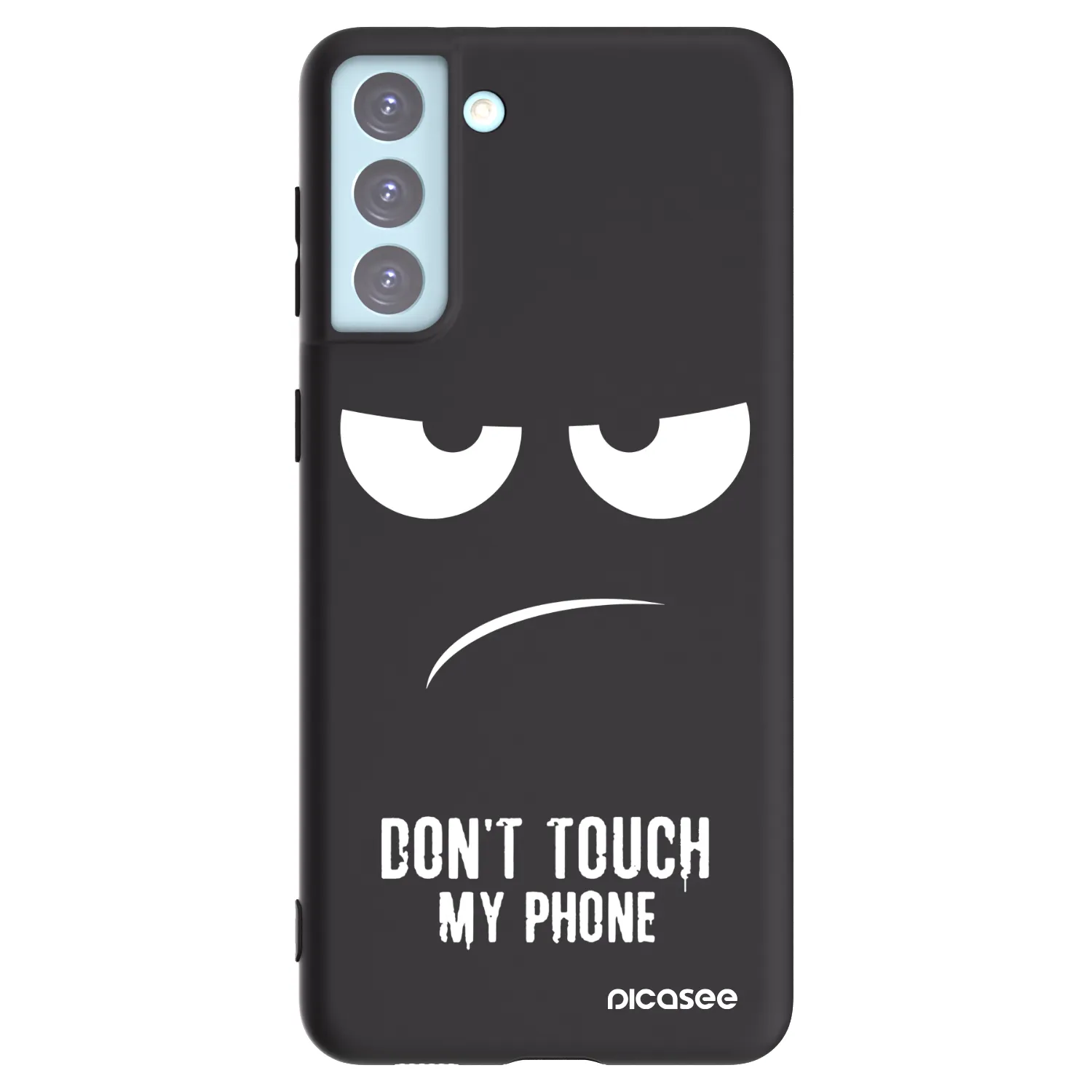 Picasee Μαύρη θήκη σιλικόνης για Samsung Galaxy S21+ 5G G996F - Don't Touch My Phone