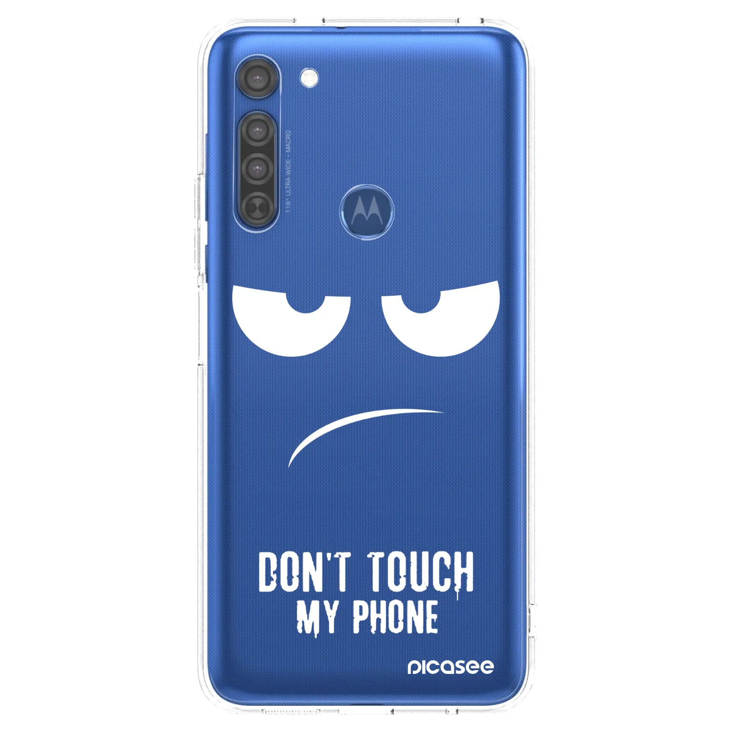 Picasee διαφανής θήκη σιλικόνης Motorola Moto G8 - Don't Touch My Phone