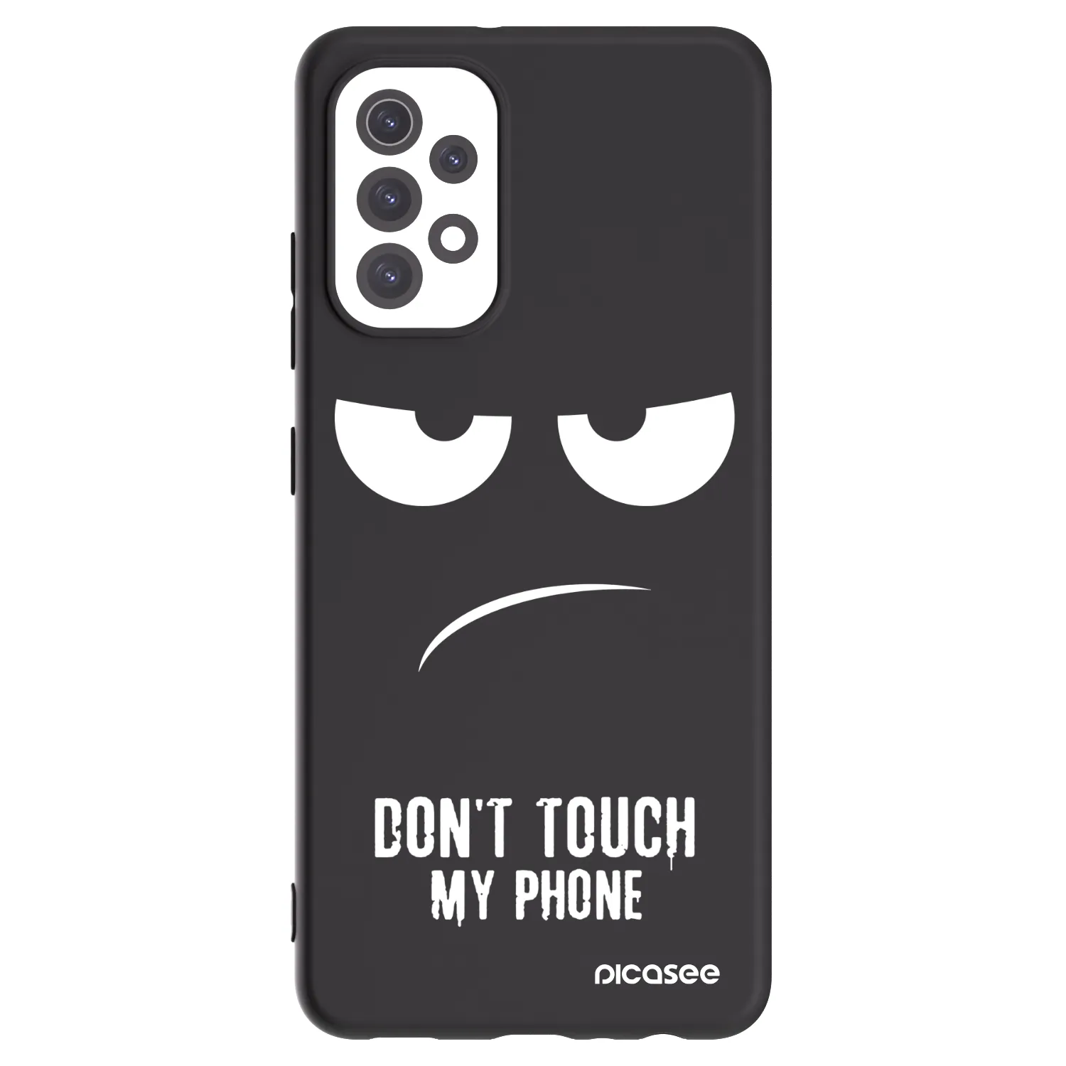 Picasee Μαύρη θήκη σιλικόνης για Samsung Galaxy A32 5G A326B - Don't Touch My Phone