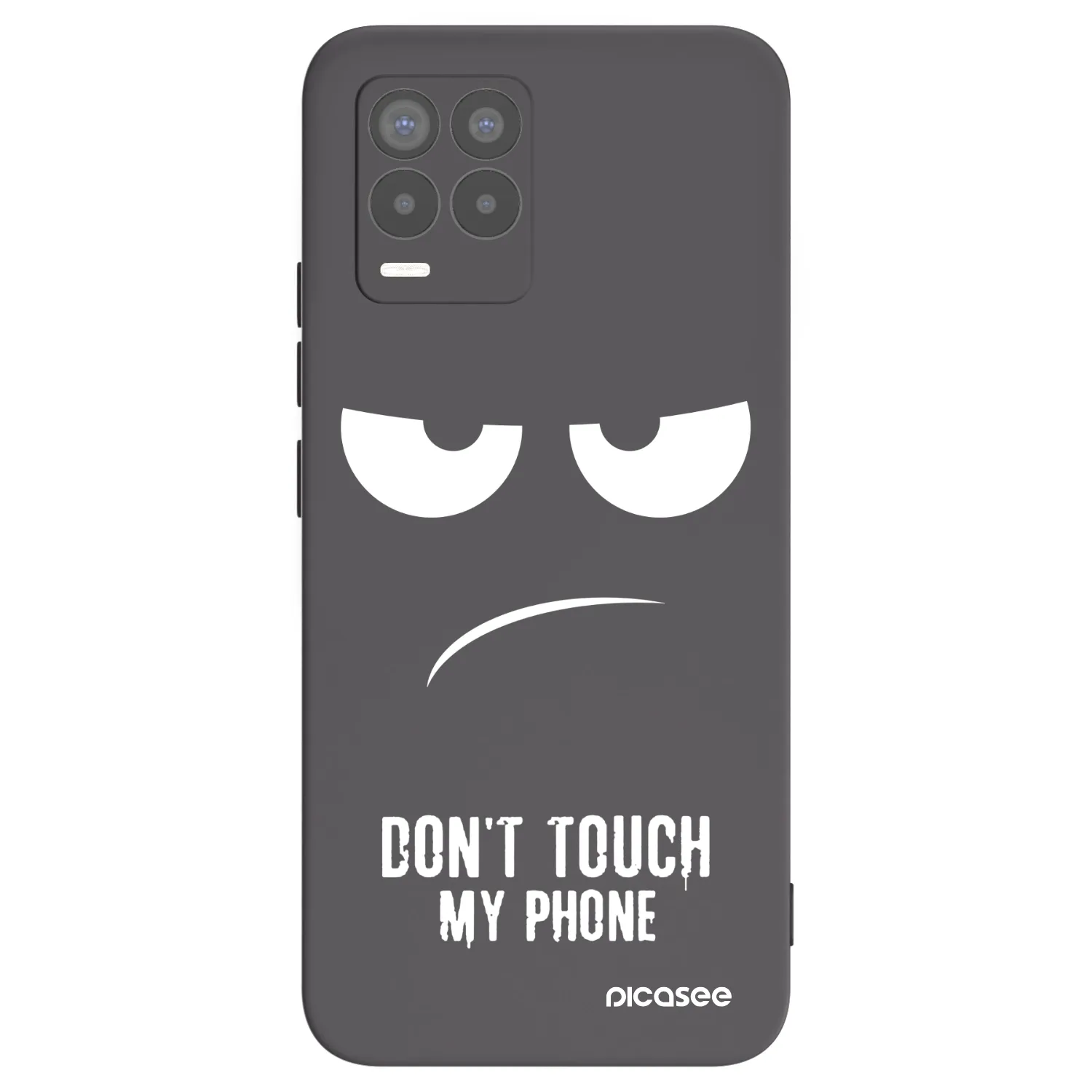 Picasee Μαύρη θήκη σιλικόνης για Realme 8 Pro - Don't Touch My Phone