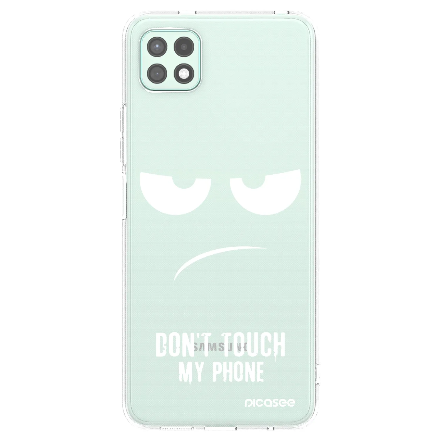 Picasee διαφανής θήκη σιλικόνης Samsung Galaxy A22 A226B 5G - Don't Touch My Phone