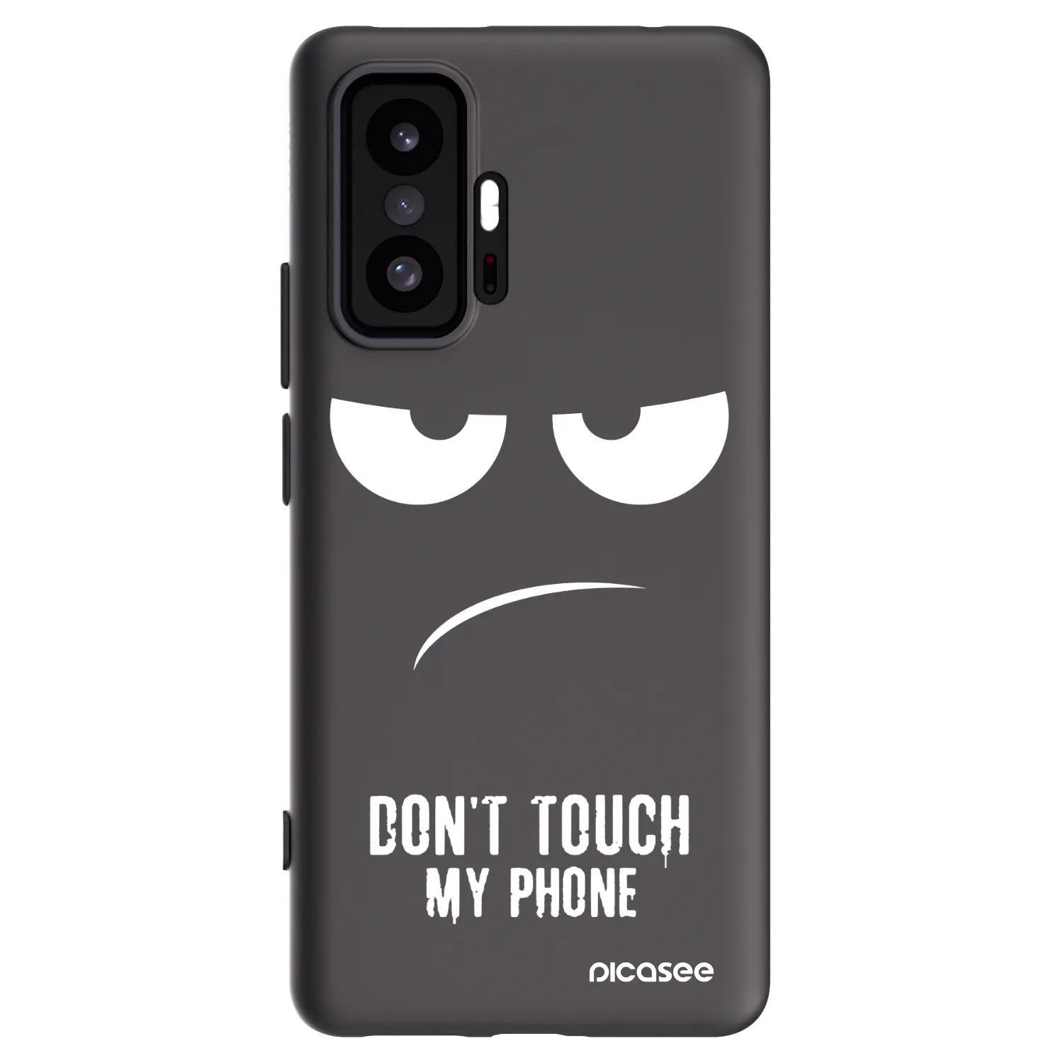 Picasee Μαύρη θήκη σιλικόνης για Xiaomi 11T Pro - Don't Touch My Phone