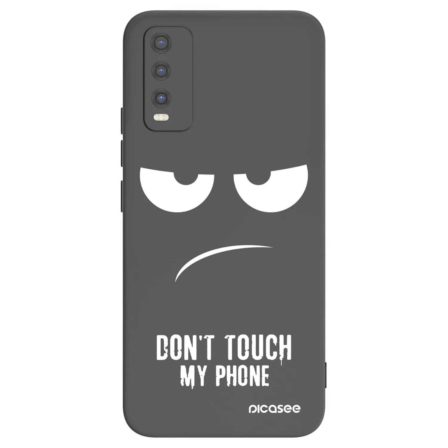 Picasee Μαύρη θήκη σιλικόνης για Vivo Y20s - Don't Touch My Phone