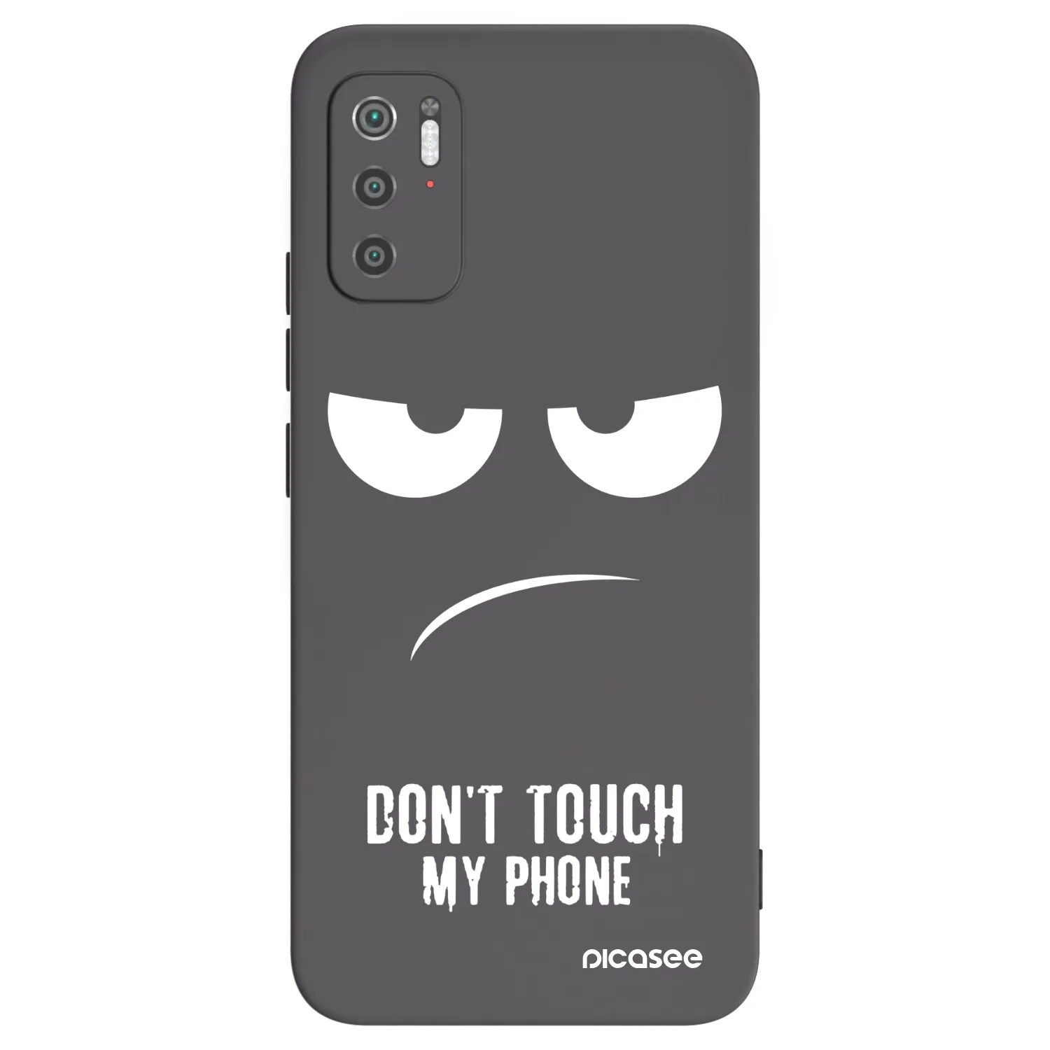 Picasee Μαύρη θήκη σιλικόνης για Xiaomi Poco M3 Pro 5G - Don't Touch My Phone
