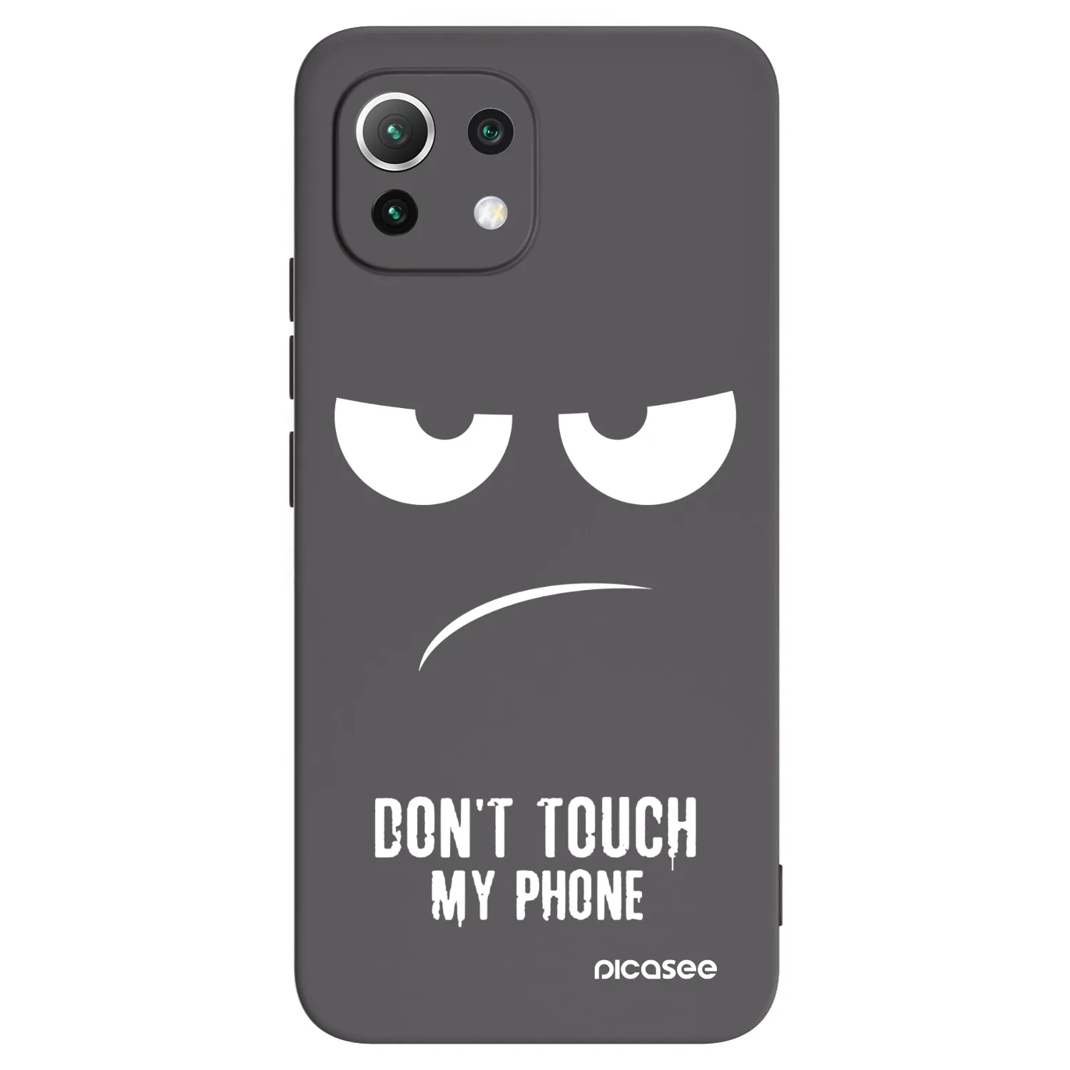 Picasee Μαύρη θήκη σιλικόνης για Xiaomi 11 Lite 5G NE - Don't Touch My Phone