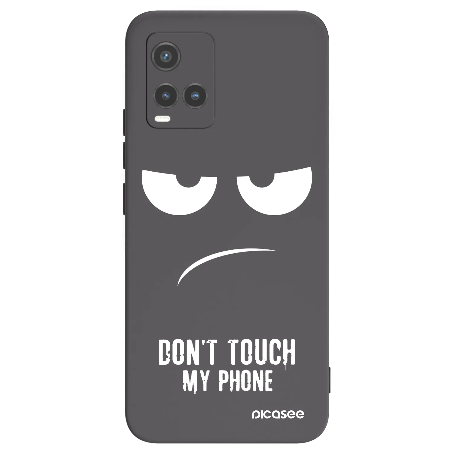 Picasee Μαύρη θήκη σιλικόνης για Vivo Y33s - Don't Touch My Phone