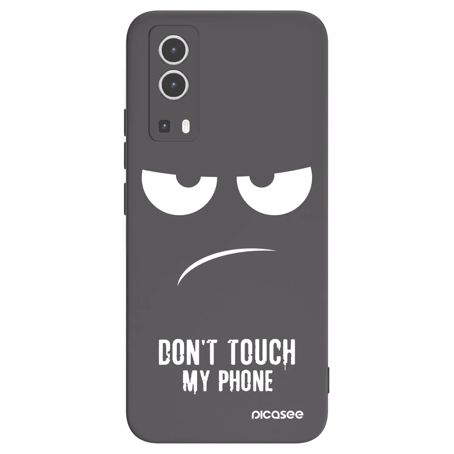 Picasee Μαύρη θήκη σιλικόνης για Vivo Y72 5G - Don't Touch My Phone