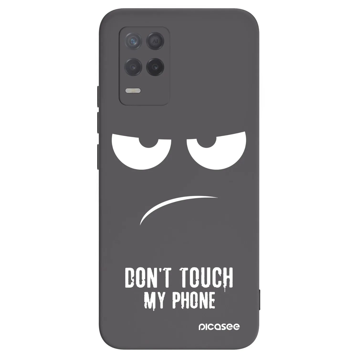 Picasee Μαύρη θήκη σιλικόνης για Realme 8 5G - Don't Touch My Phone