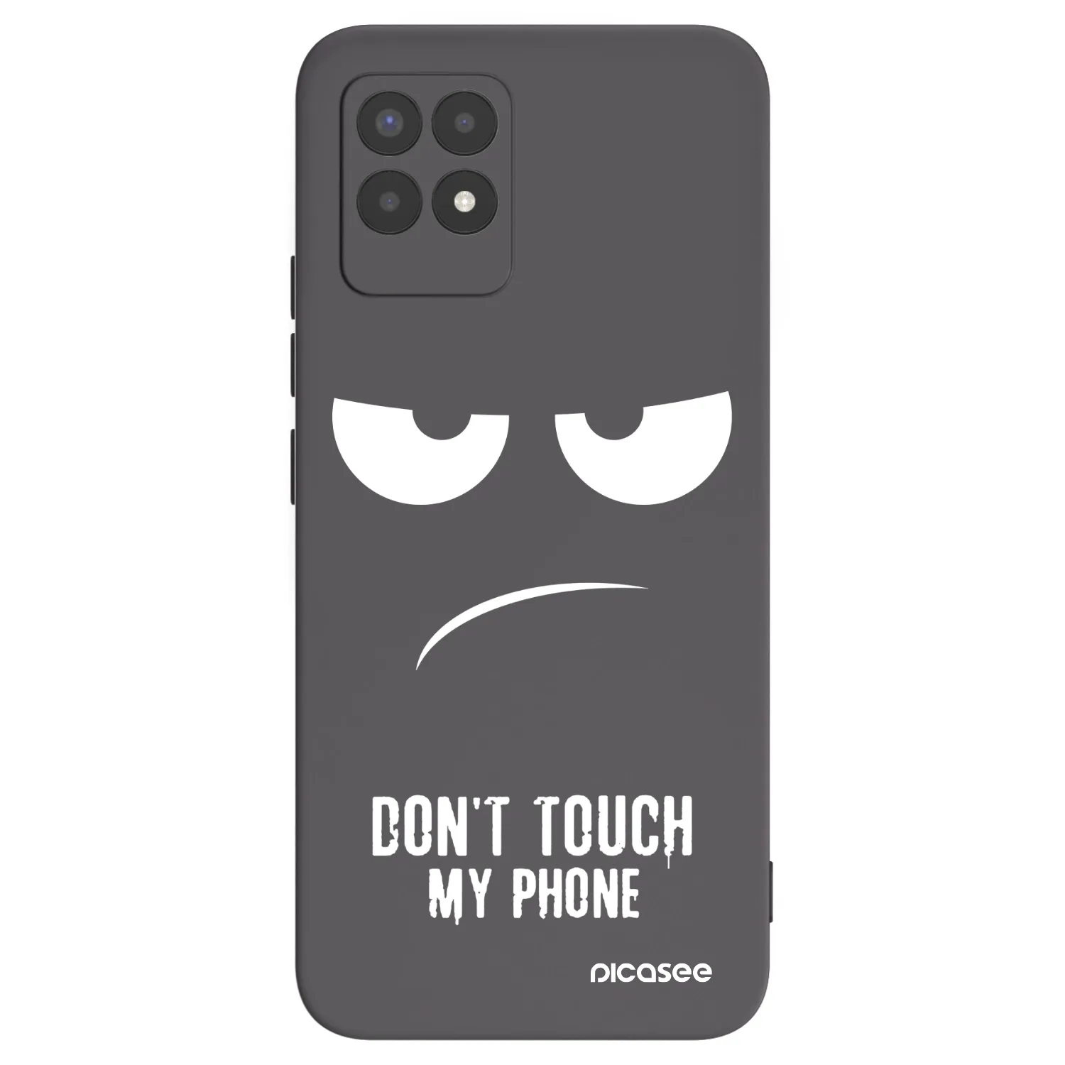 Picasee Μαύρη θήκη σιλικόνης για Realme 8i - Don't Touch My Phone