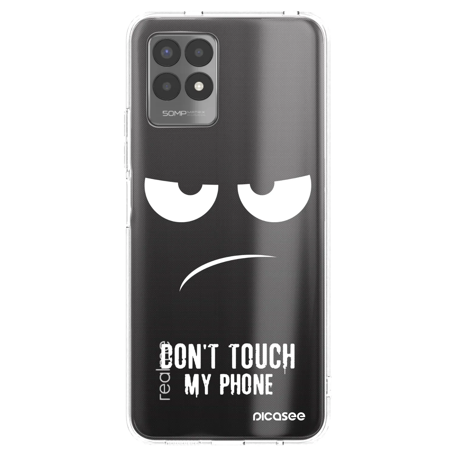 Picasee διαφανής θήκη σιλικόνης Realme 8i - Don't Touch My Phone