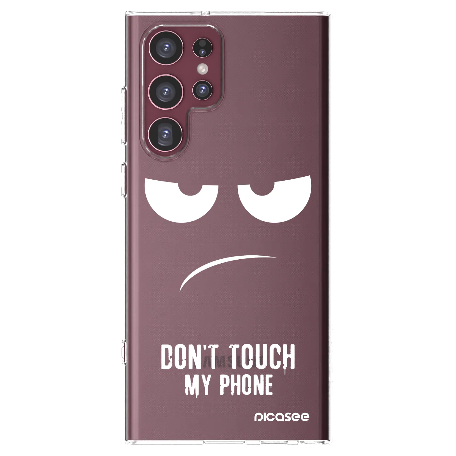 Picasee διαφανής θήκη σιλικόνης Samsung Galaxy S22 Ultra 5G - Don't Touch My Phone