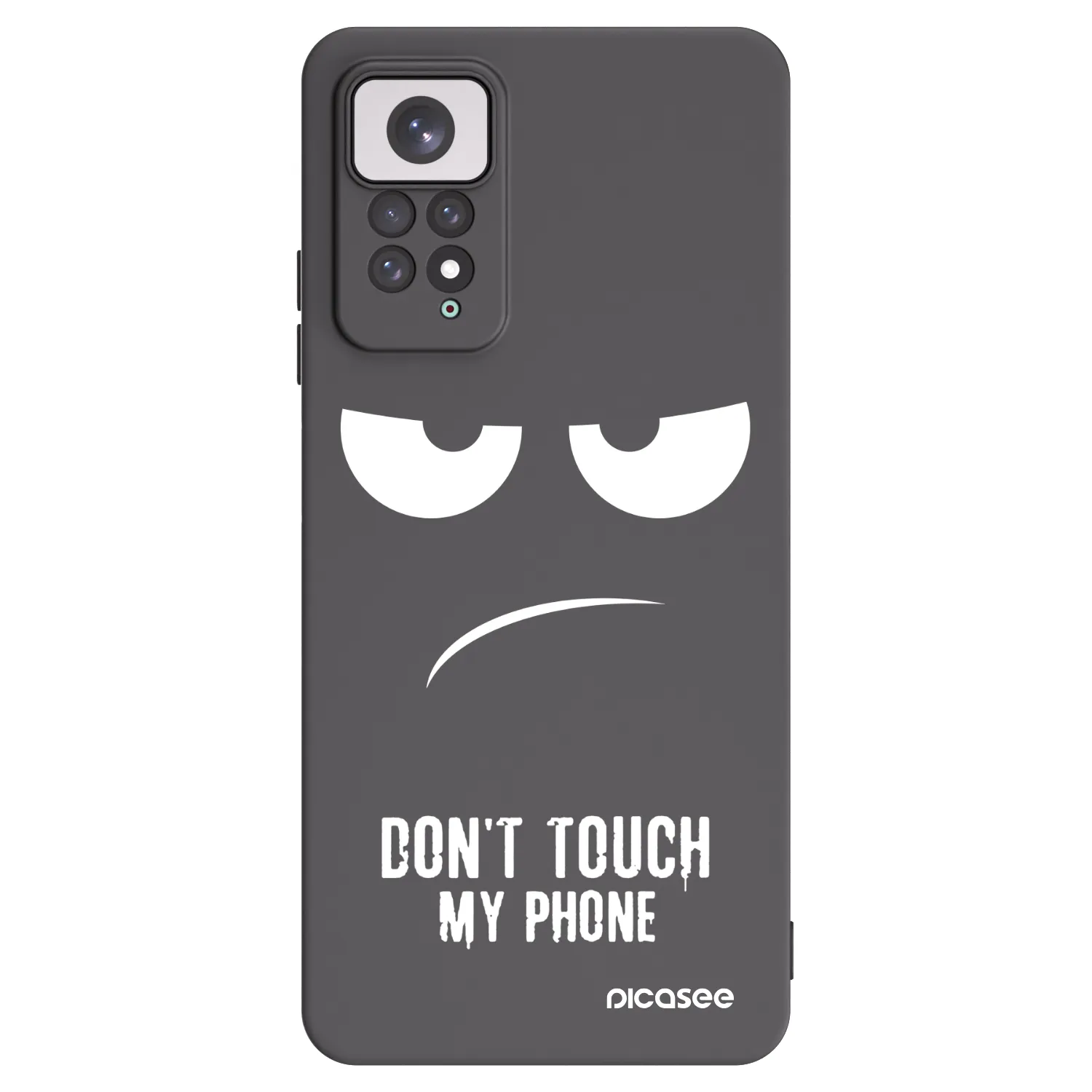 Picasee Μαύρη θήκη σιλικόνης για Xiaomi Redmi Note 11 - Don't Touch My Phone