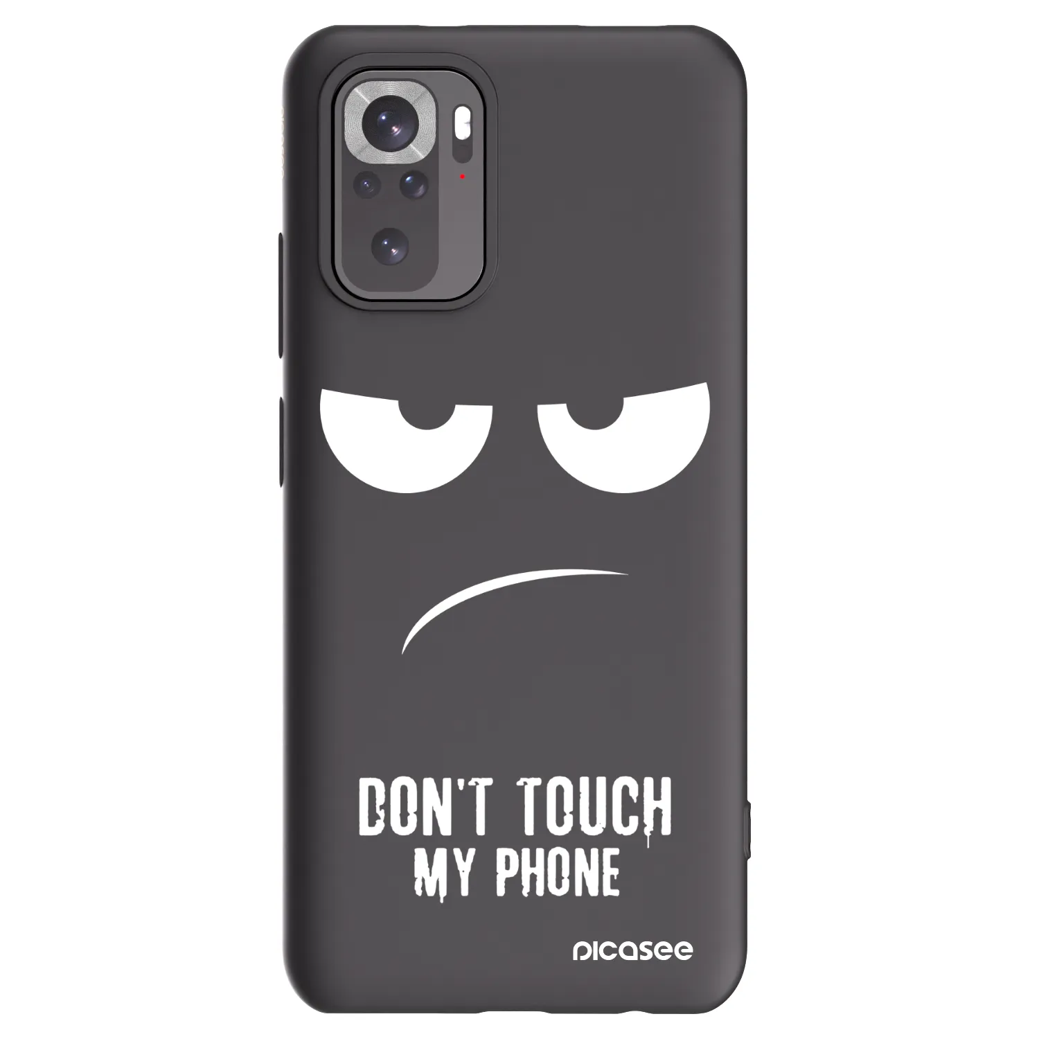 Picasee Μαύρη θήκη σιλικόνης για Xiaomi Redmi Note 11S 4G - Don't Touch My Phone