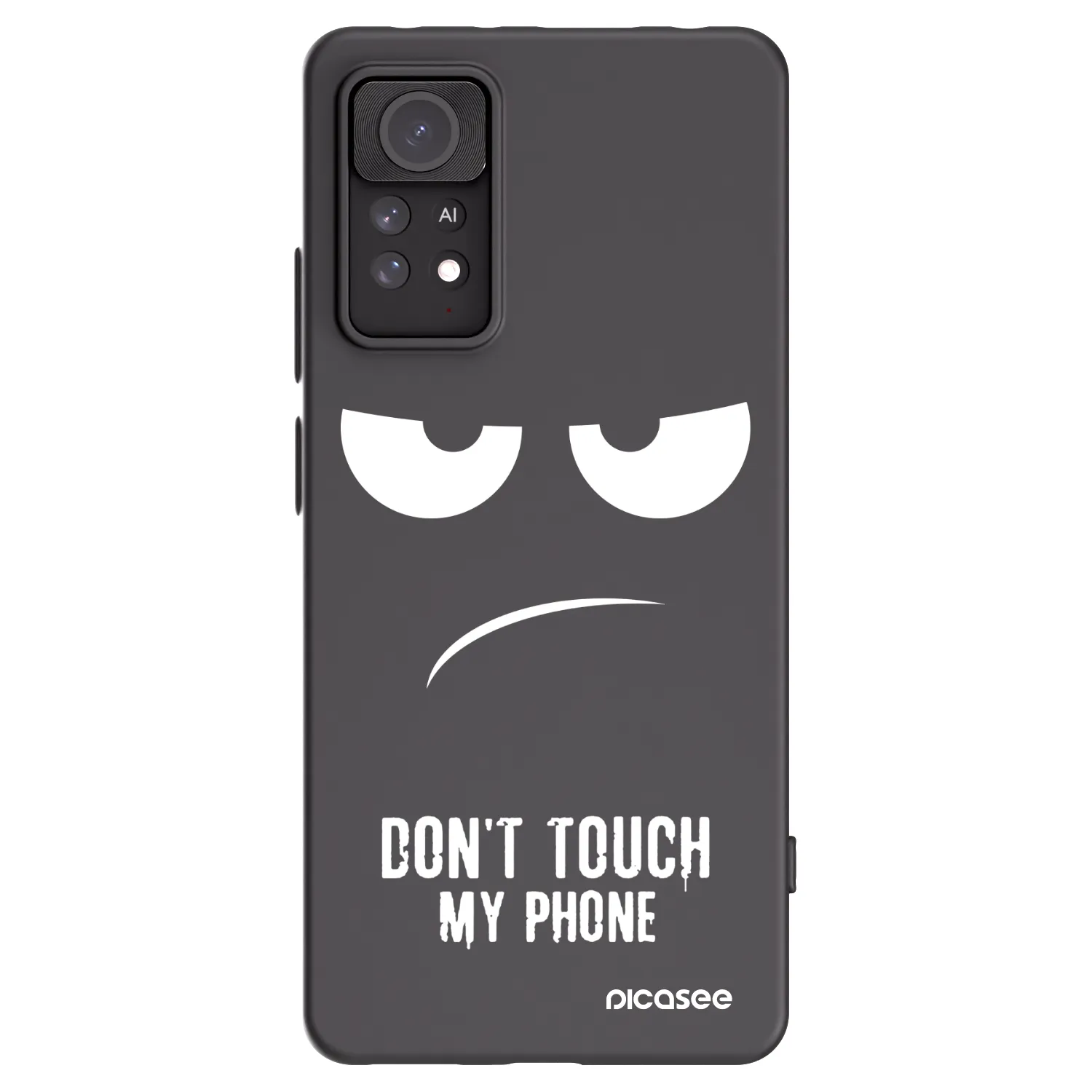 Picasee Μαύρη θήκη σιλικόνης για Xiaomi Redmi Note 11 Pro - Don't Touch My Phone