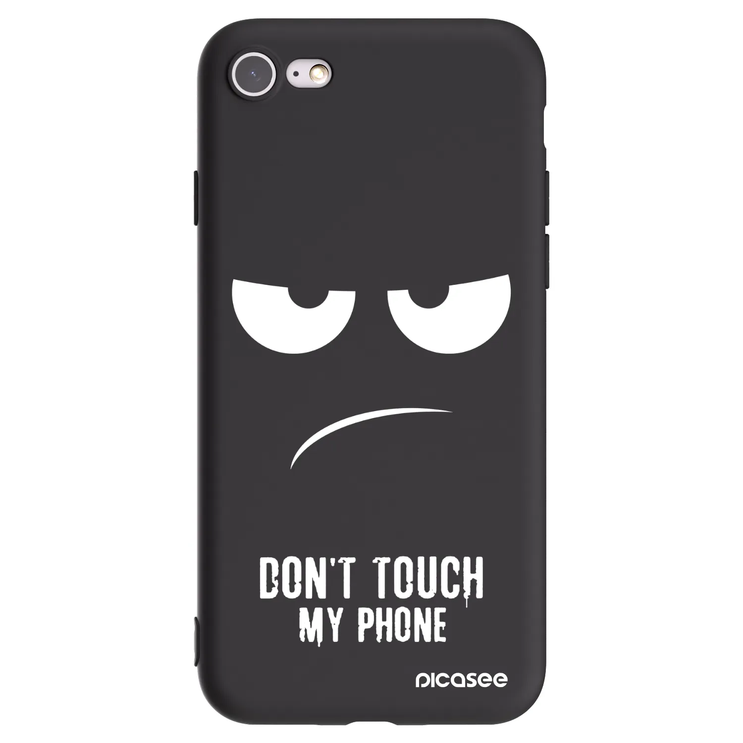 Picasee Μαύρη θήκη σιλικόνης για Apple iPhone SE 2022 - Don't Touch My Phone