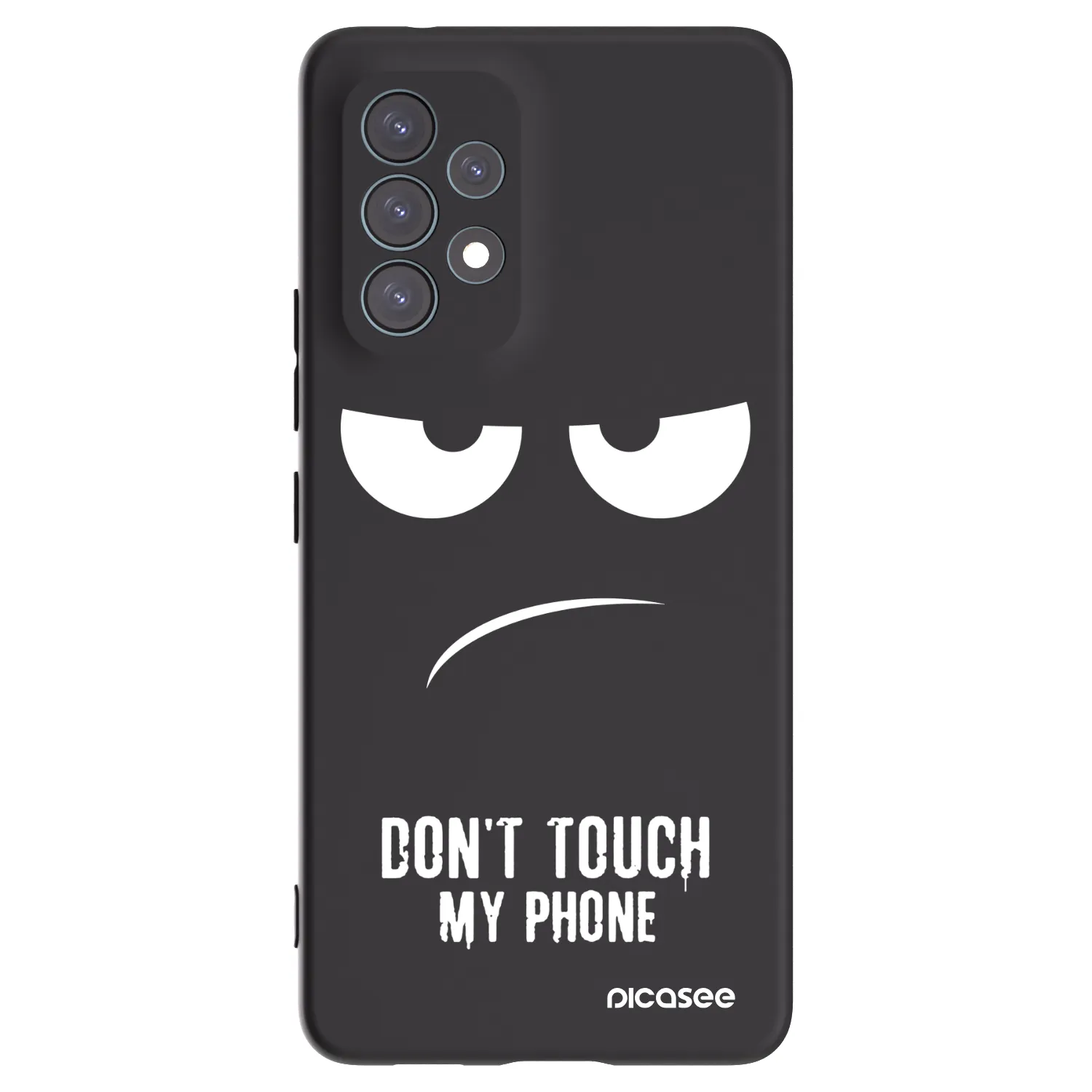 Picasee Μαύρη θήκη σιλικόνης για Samsung Galaxy A53 5G A536 - Don't Touch My Phone