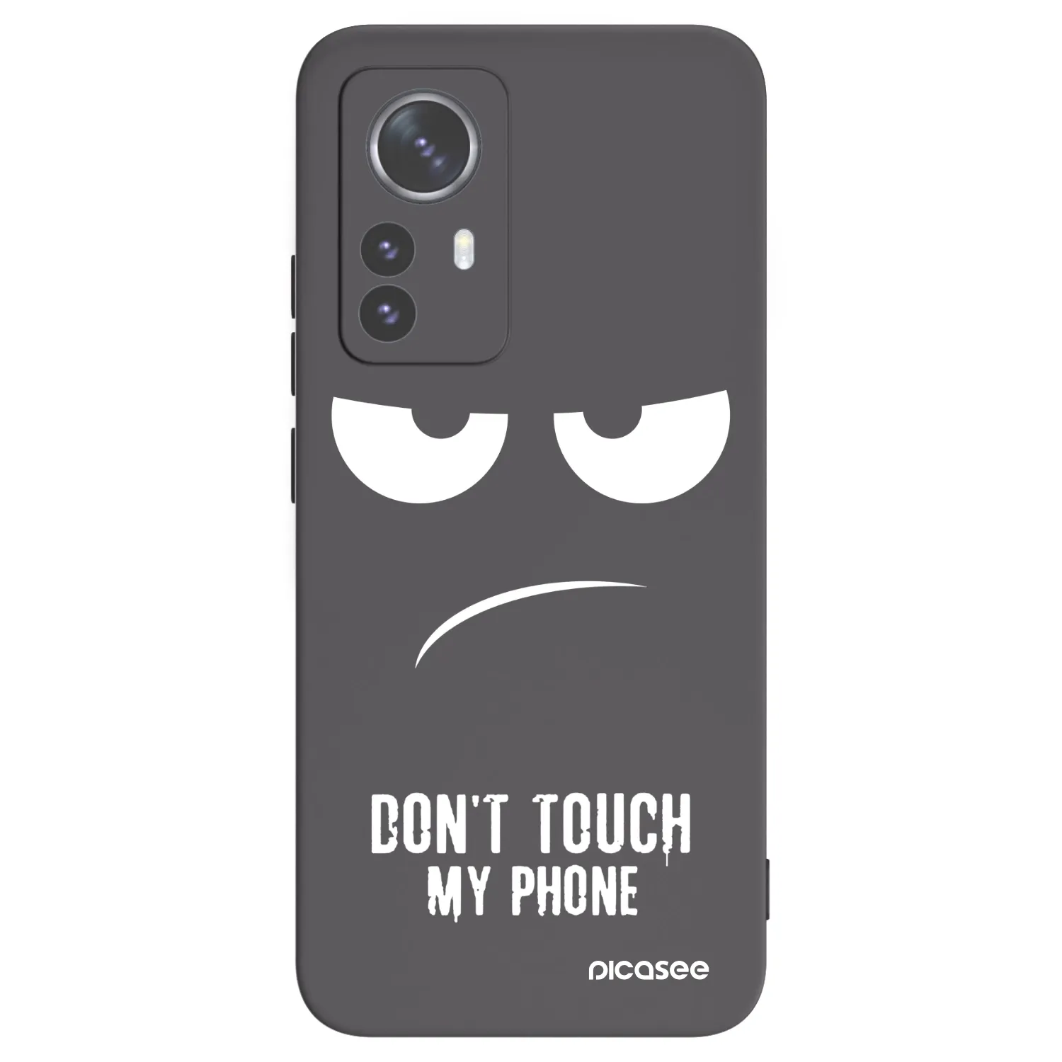 Picasee Μαύρη θήκη σιλικόνης για Xiaomi 12 Pro - Don't Touch My Phone