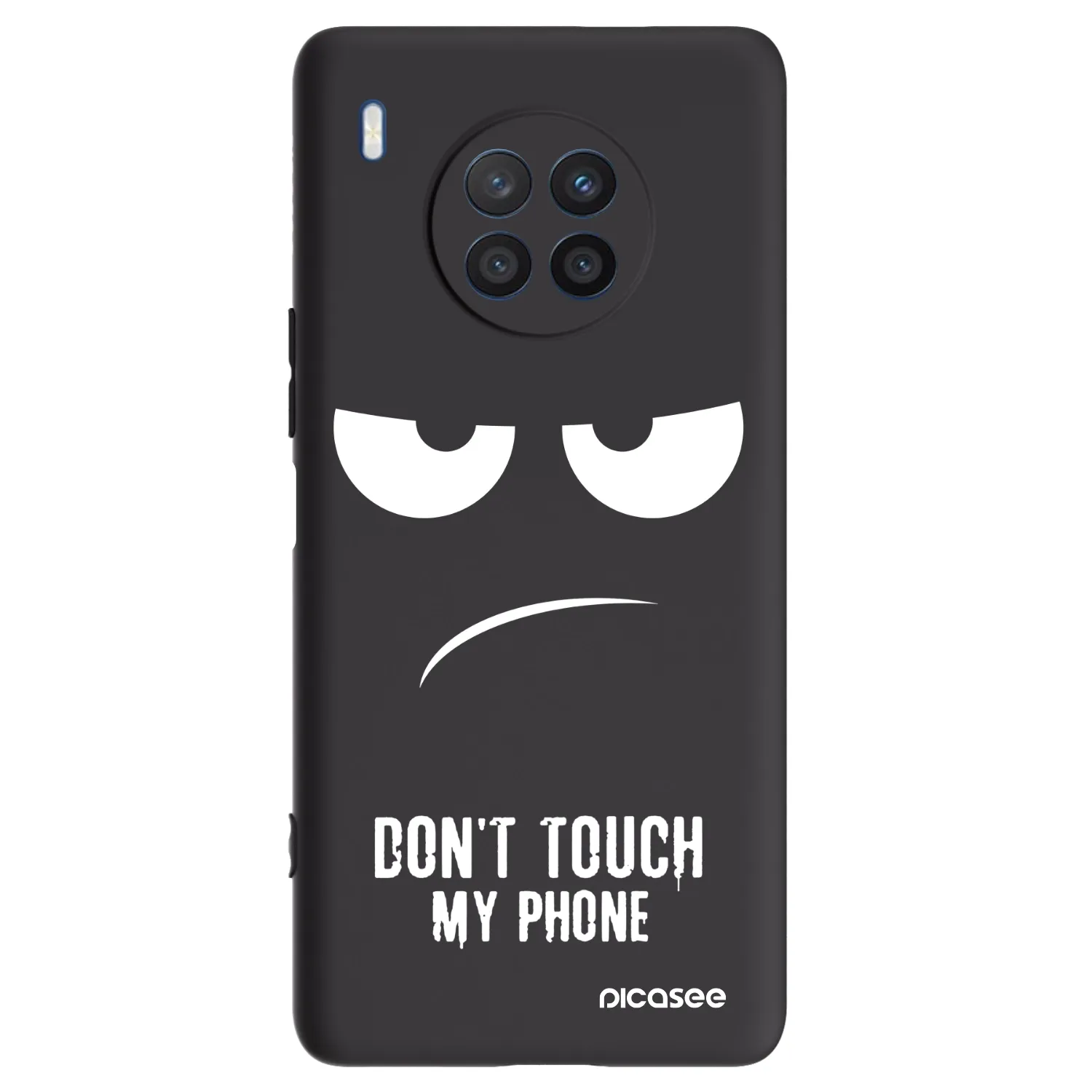 Picasee Μαύρη θήκη σιλικόνης για Honor 50 Lite - Don't Touch My Phone