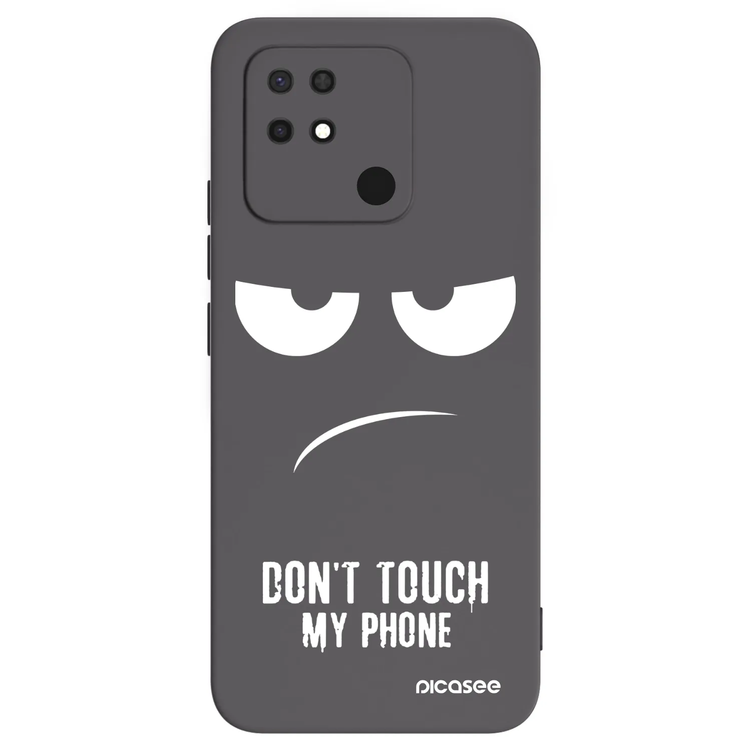 Picasee Μαύρη θήκη σιλικόνης για Xiaomi Redmi 10C - Don't Touch My Phone