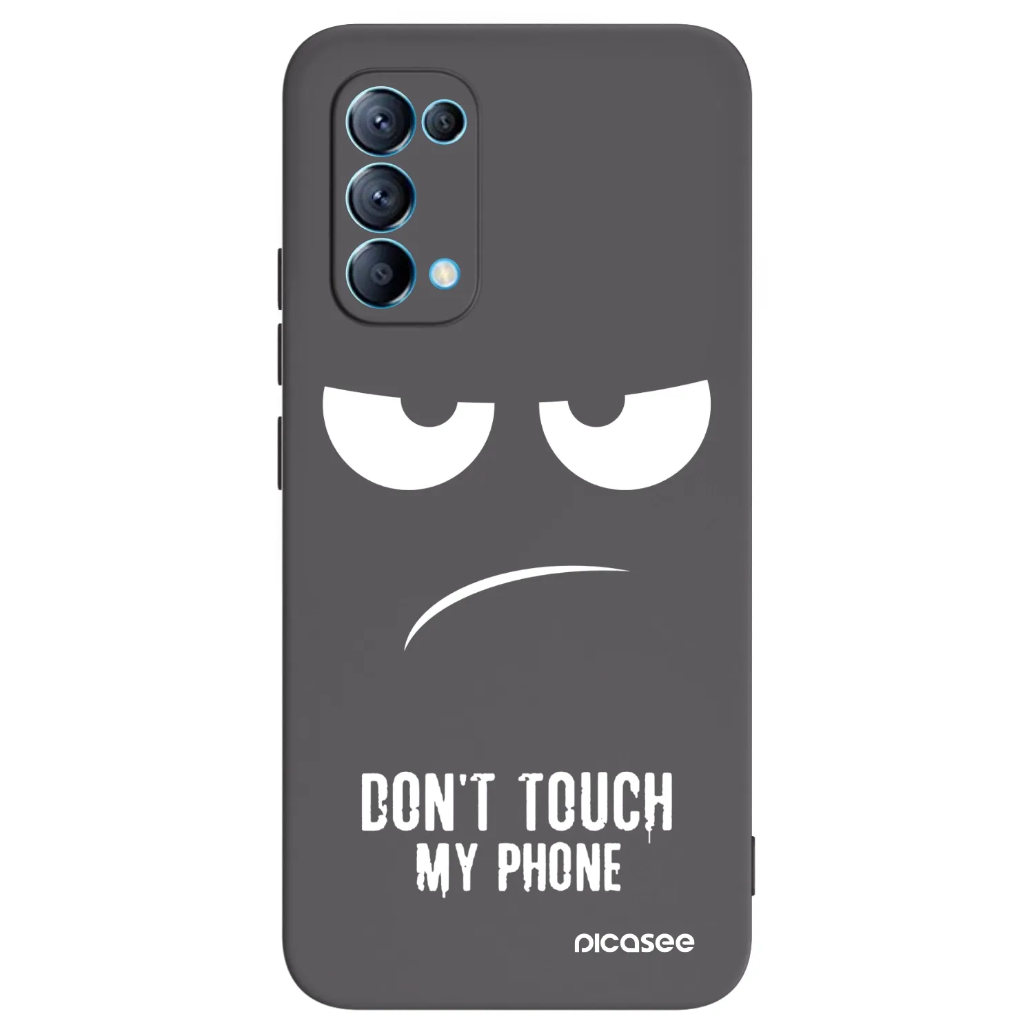 Picasee Μαύρη θήκη σιλικόνης για OPPO Reno 5 5G - Don't Touch My Phone