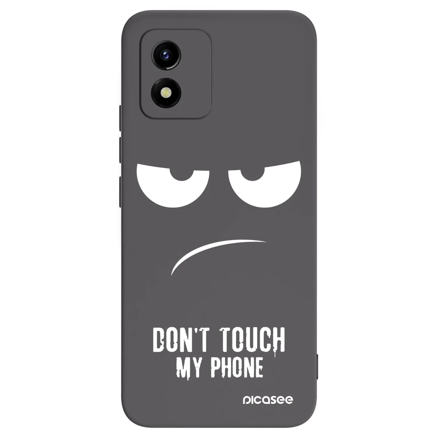 Picasee Μαύρη θήκη σιλικόνης για Vivo Y01 - Don't Touch My Phone