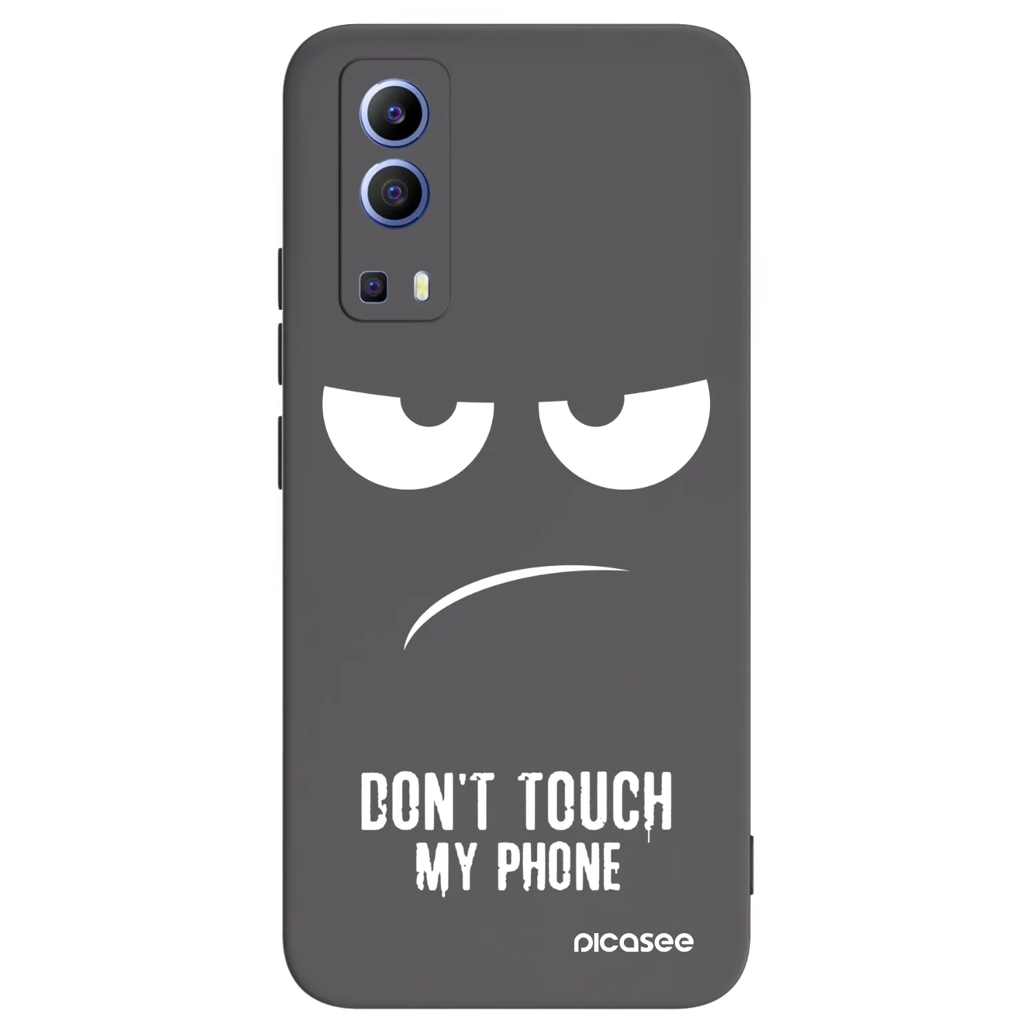Picasee Μαύρη θήκη σιλικόνης για Vivo Y52 5G - Don't Touch My Phone