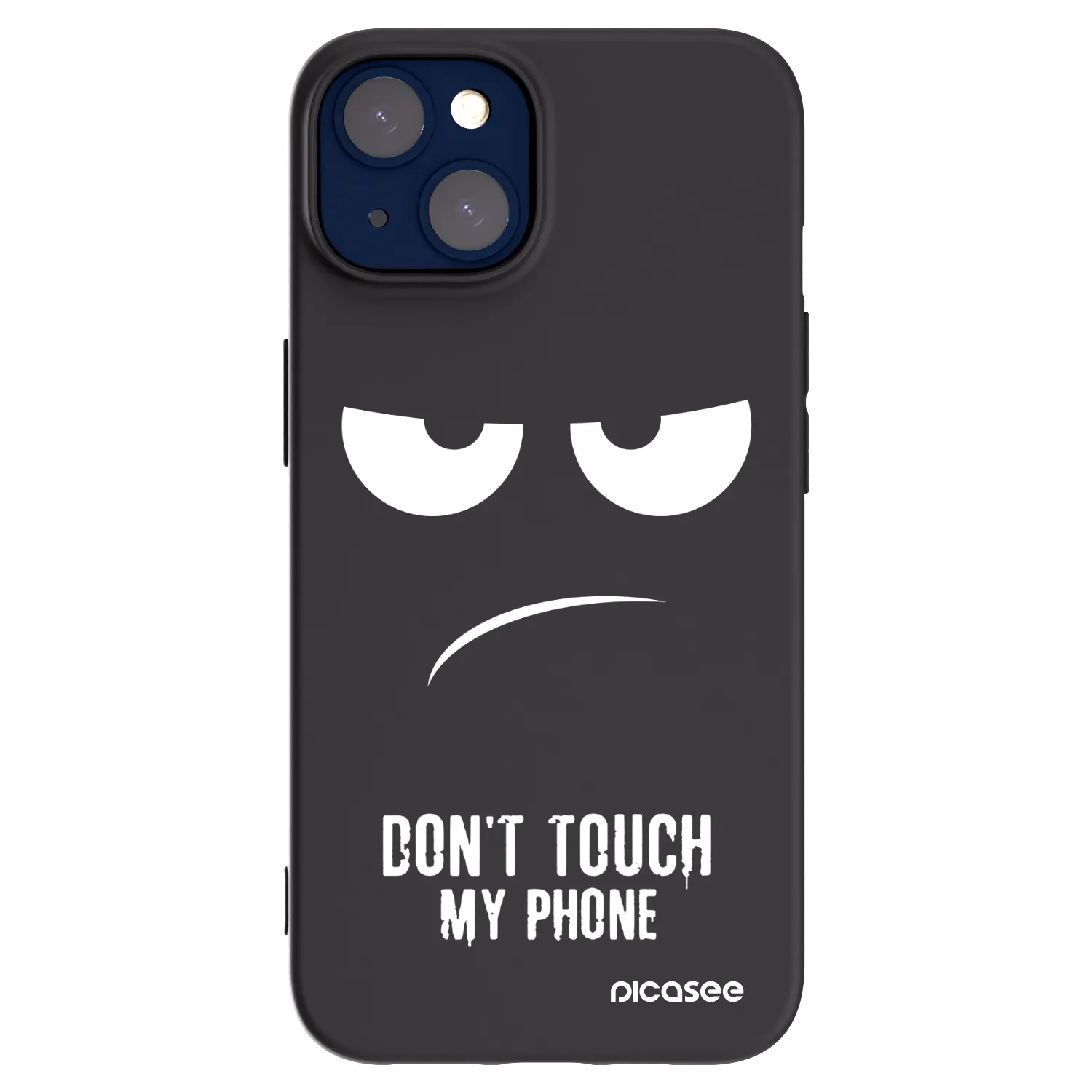 Picasee Μαύρη θήκη σιλικόνης για Apple iPhone 14 - Don't Touch My Phone