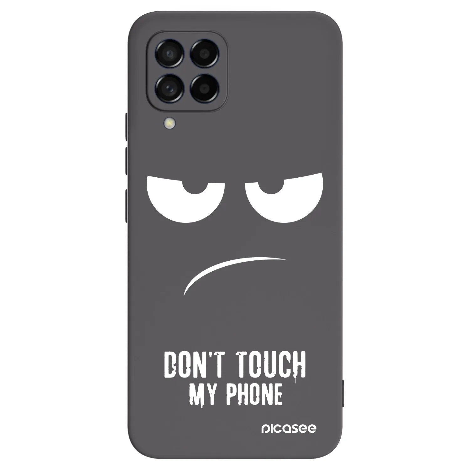 Picasee Μαύρη θήκη σιλικόνης για Samsung Galaxy M53 5G - Don't Touch My Phone