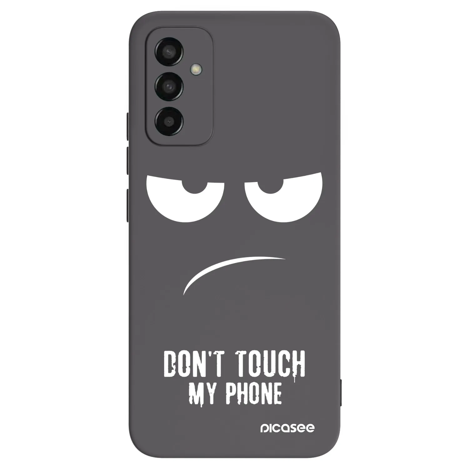 Picasee Μαύρη θήκη σιλικόνης για Samsung Galaxy M13 M135F - Don't Touch My Phone
