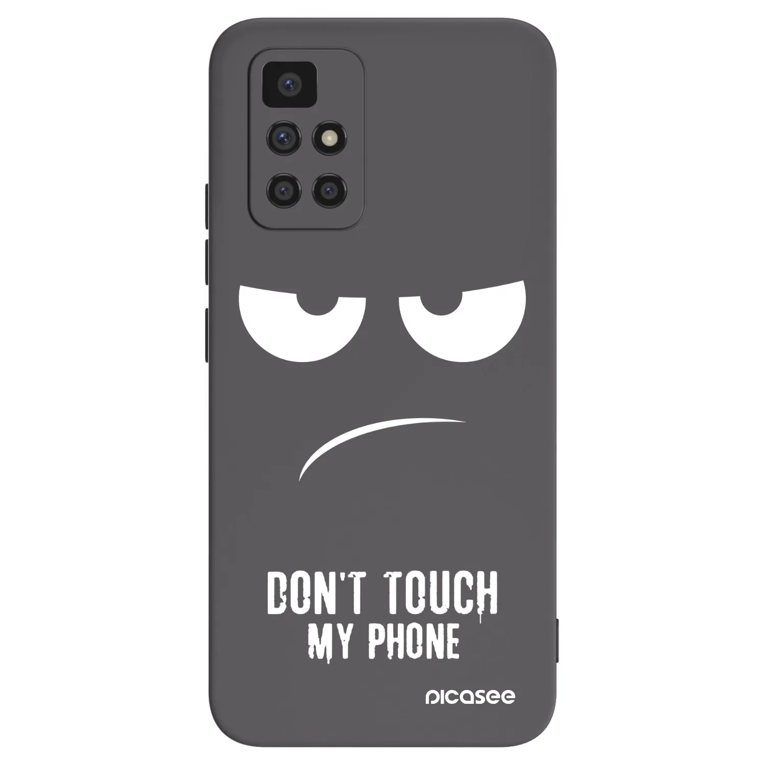 Picasee Μαύρη θήκη σιλικόνης για Xiaomi Redmi 10 (2022) - Don't Touch My Phone