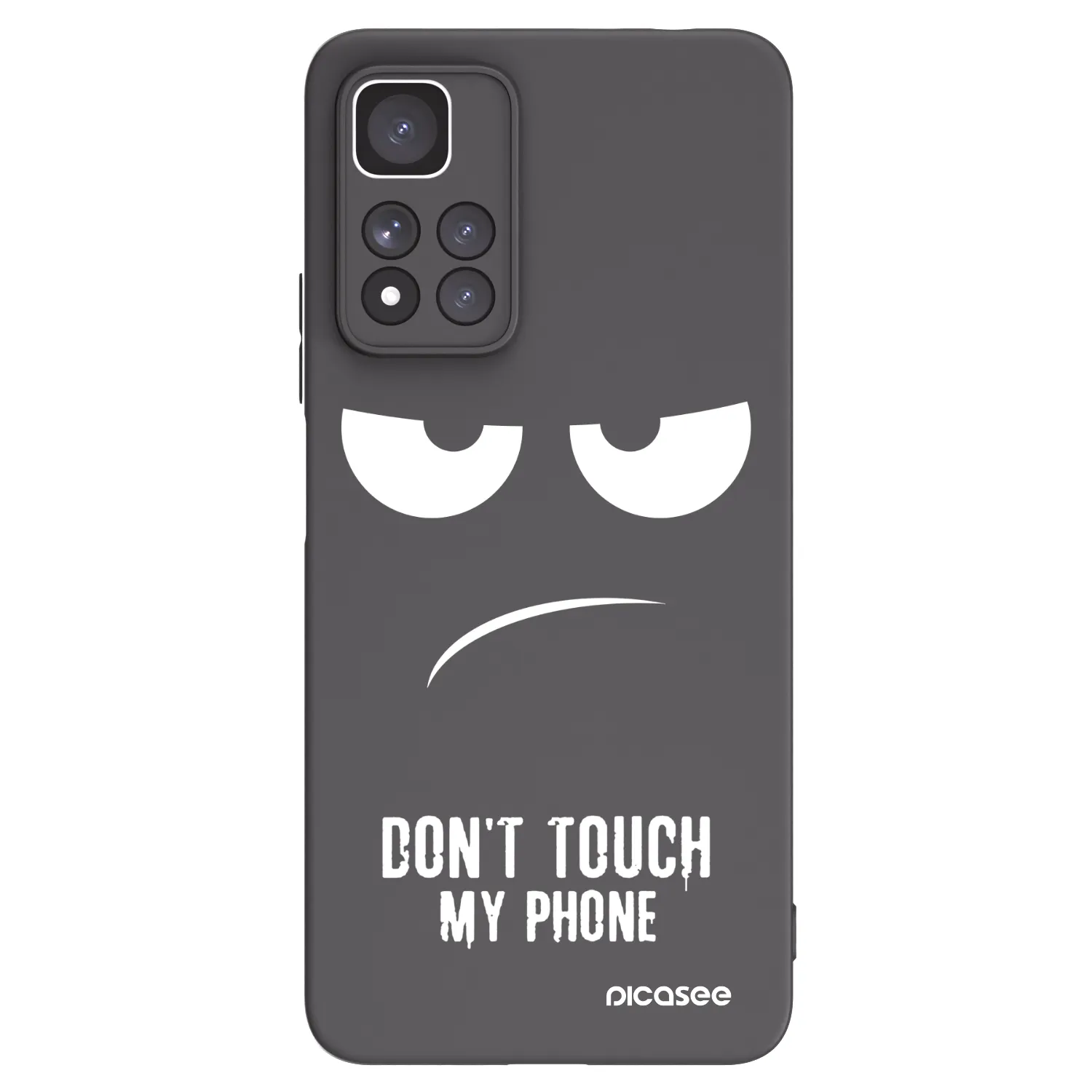 Picasee Μαύρη θήκη σιλικόνης για Xiaomi Redmi Note 11 Pro+ 5G - Don't Touch My Phone