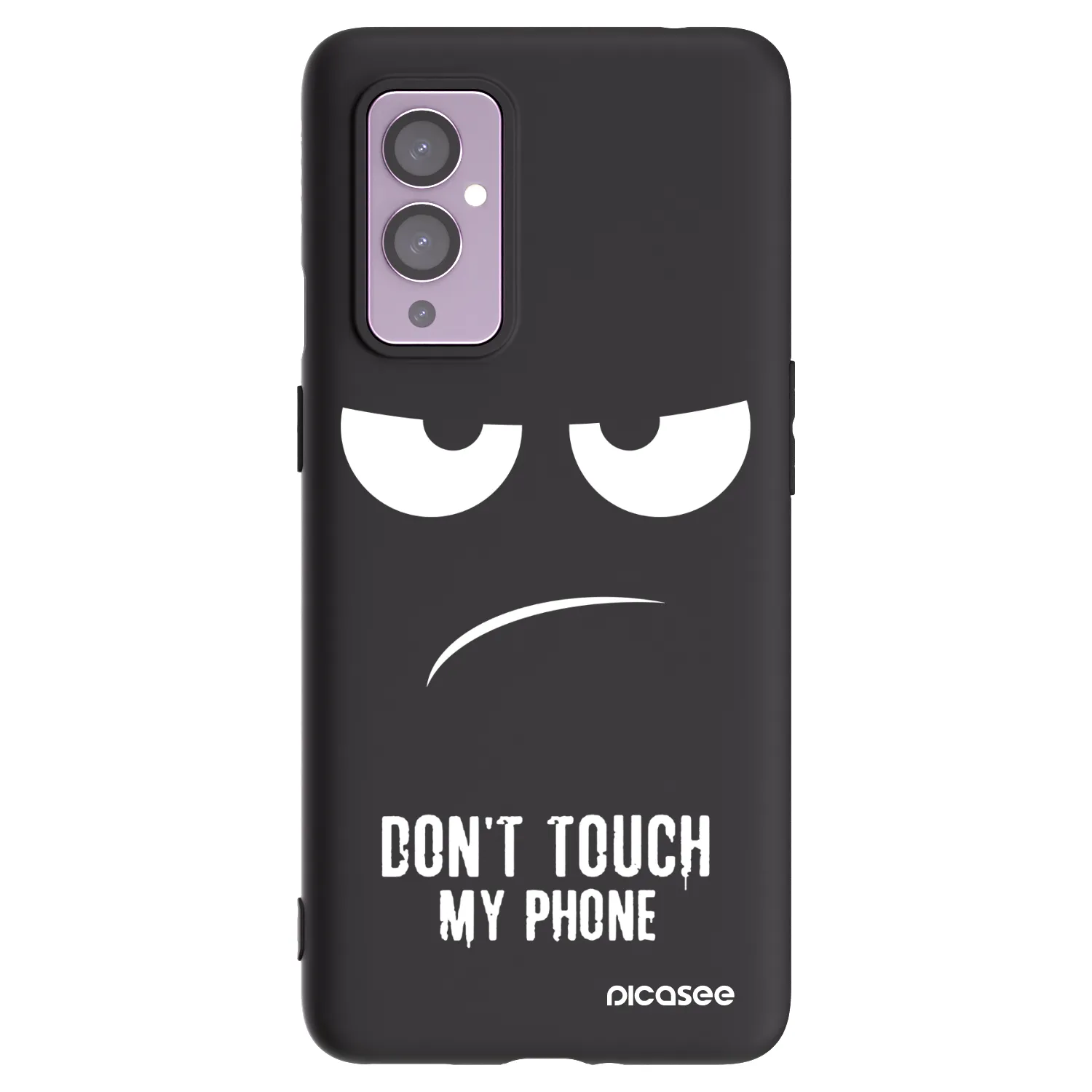 Picasee Μαύρη θήκη σιλικόνης για OnePlus 9 - Don't Touch My Phone