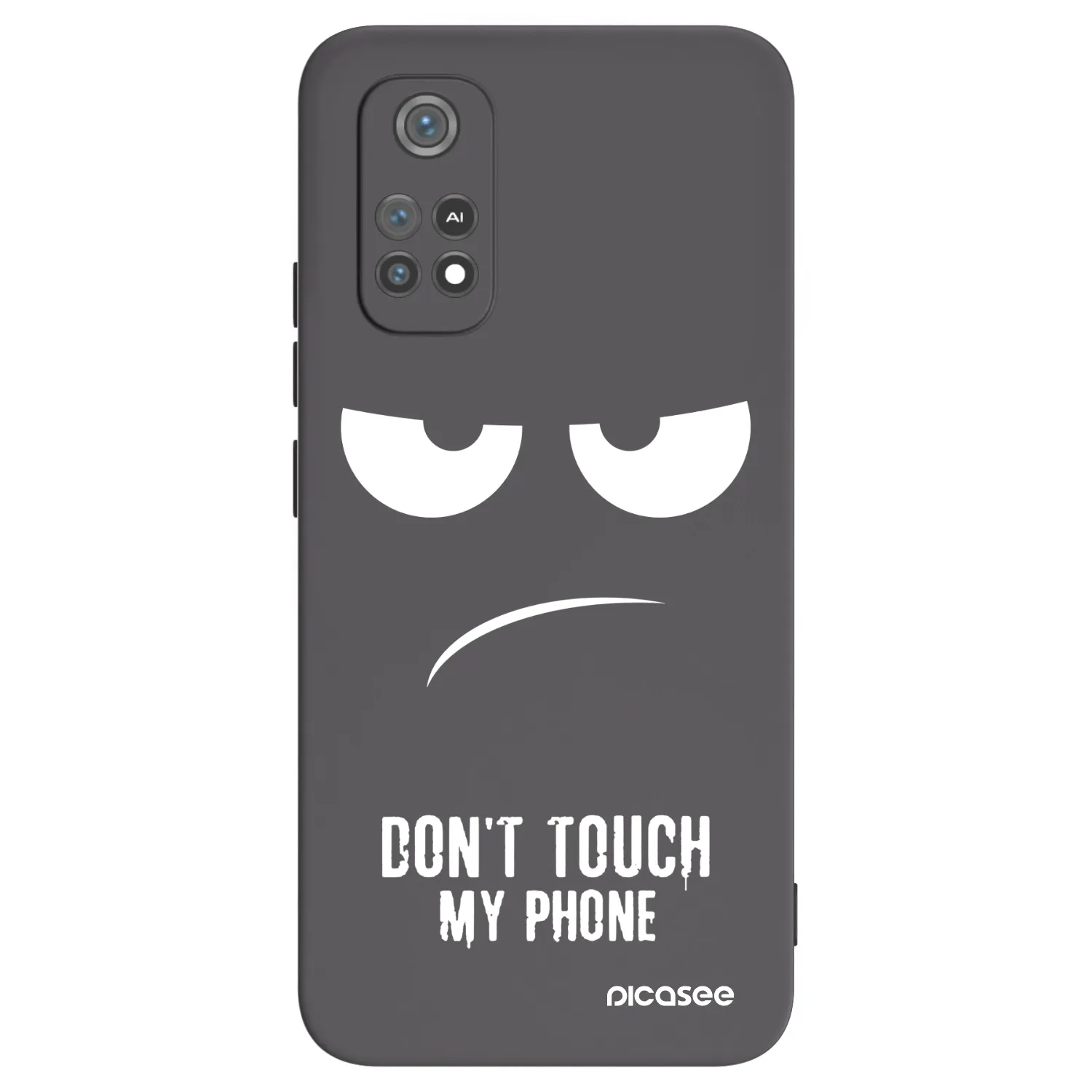 Picasee Μαύρη θήκη σιλικόνης για Xiaomi Poco M4 Pro - Don't Touch My Phone