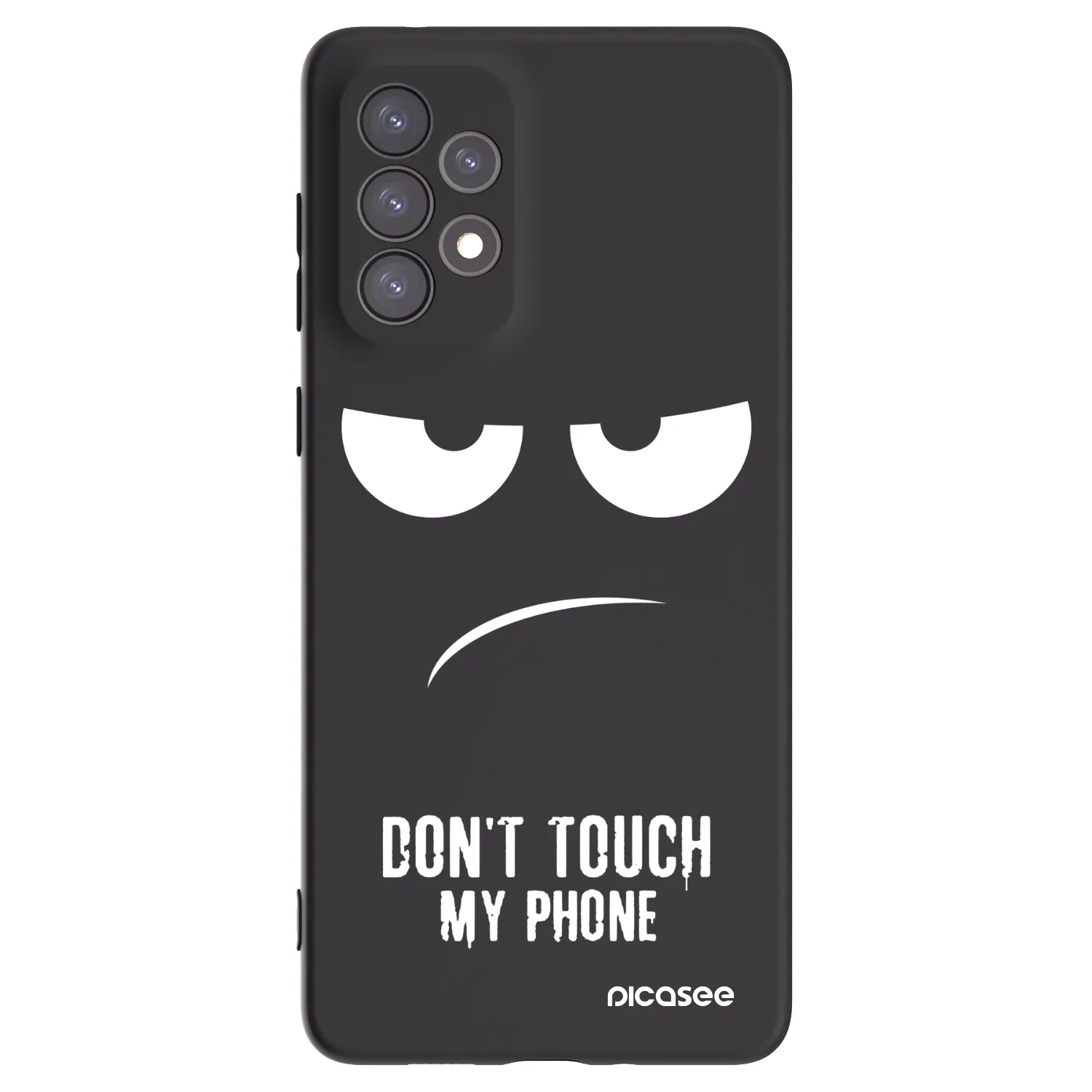 Picasee Μαύρη θήκη σιλικόνης για Samsung Galaxy A73 5G - Don't Touch My Phone